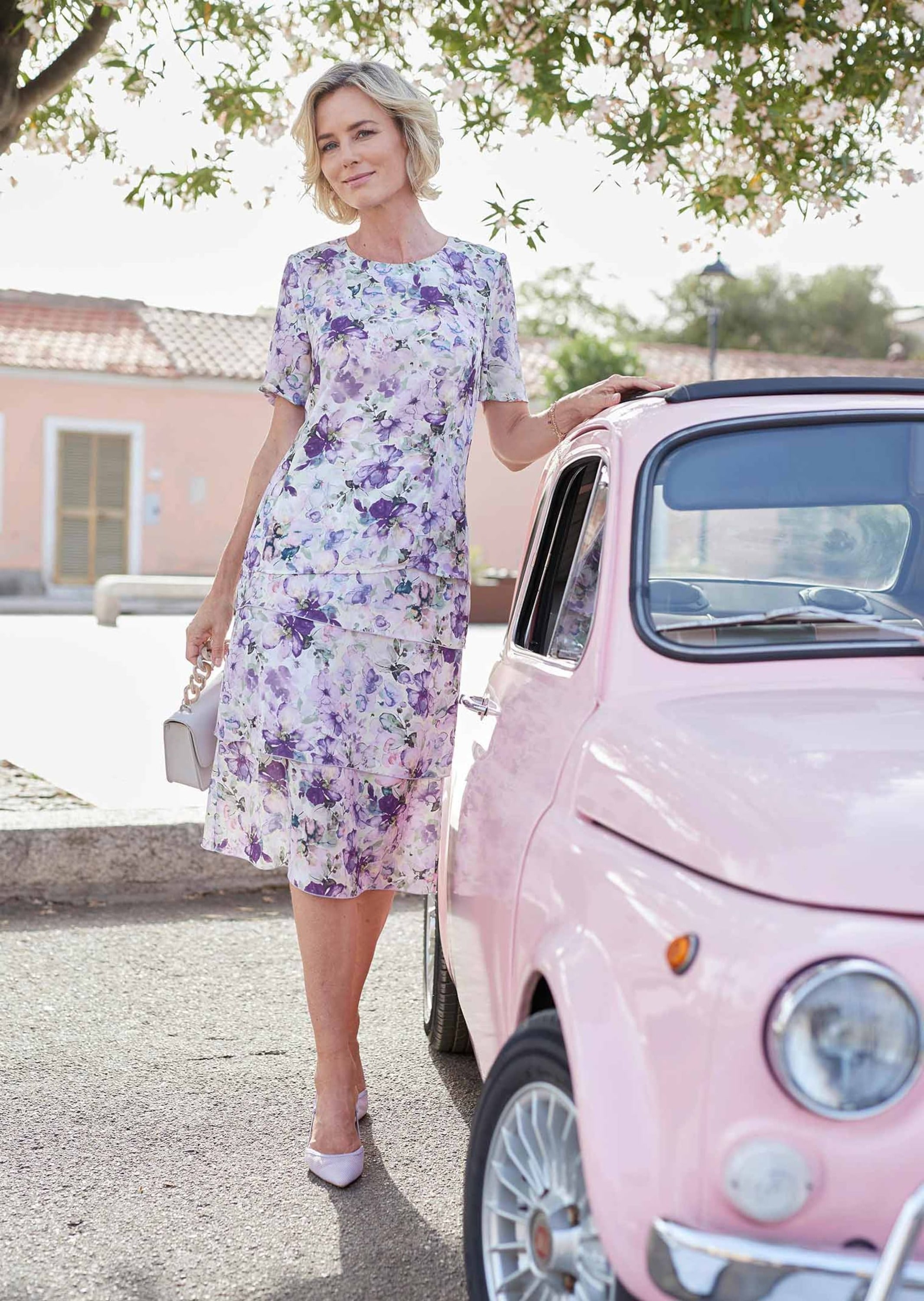 GOLDNER Jerseyrock »Leicht schwingender Druckrock«