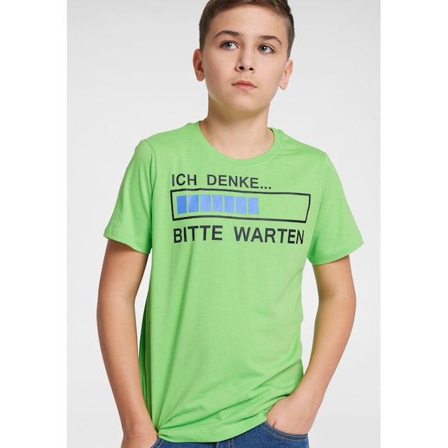 WARTEN«, BAUR T-Shirt DENKE...BITTE für »ICH ▷ | Spruch KIDSWORLD