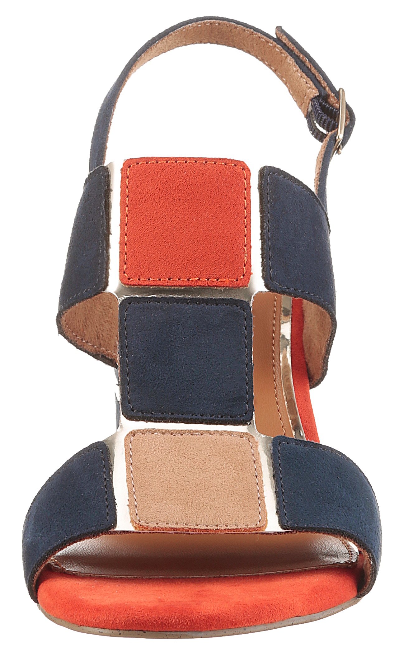 MARCO TOZZI Sandalette, Blockabsatz, Sommerschuh, Sandale mit kontrastfarbenen Details