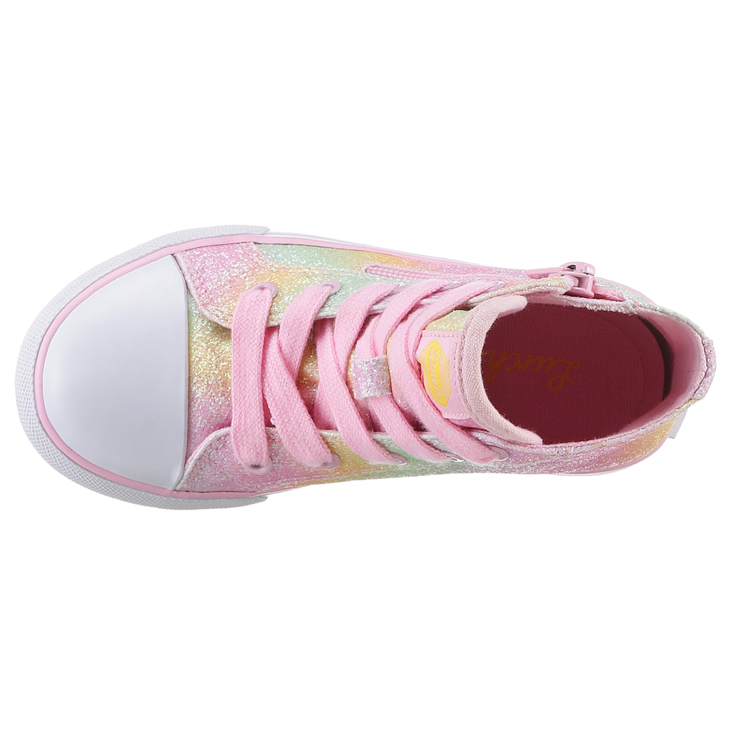 Lurchi Sneaker »Eila«, im süßen Regenbogen-Look, Freizeitschuh, Halbschuh, Schnürschuh