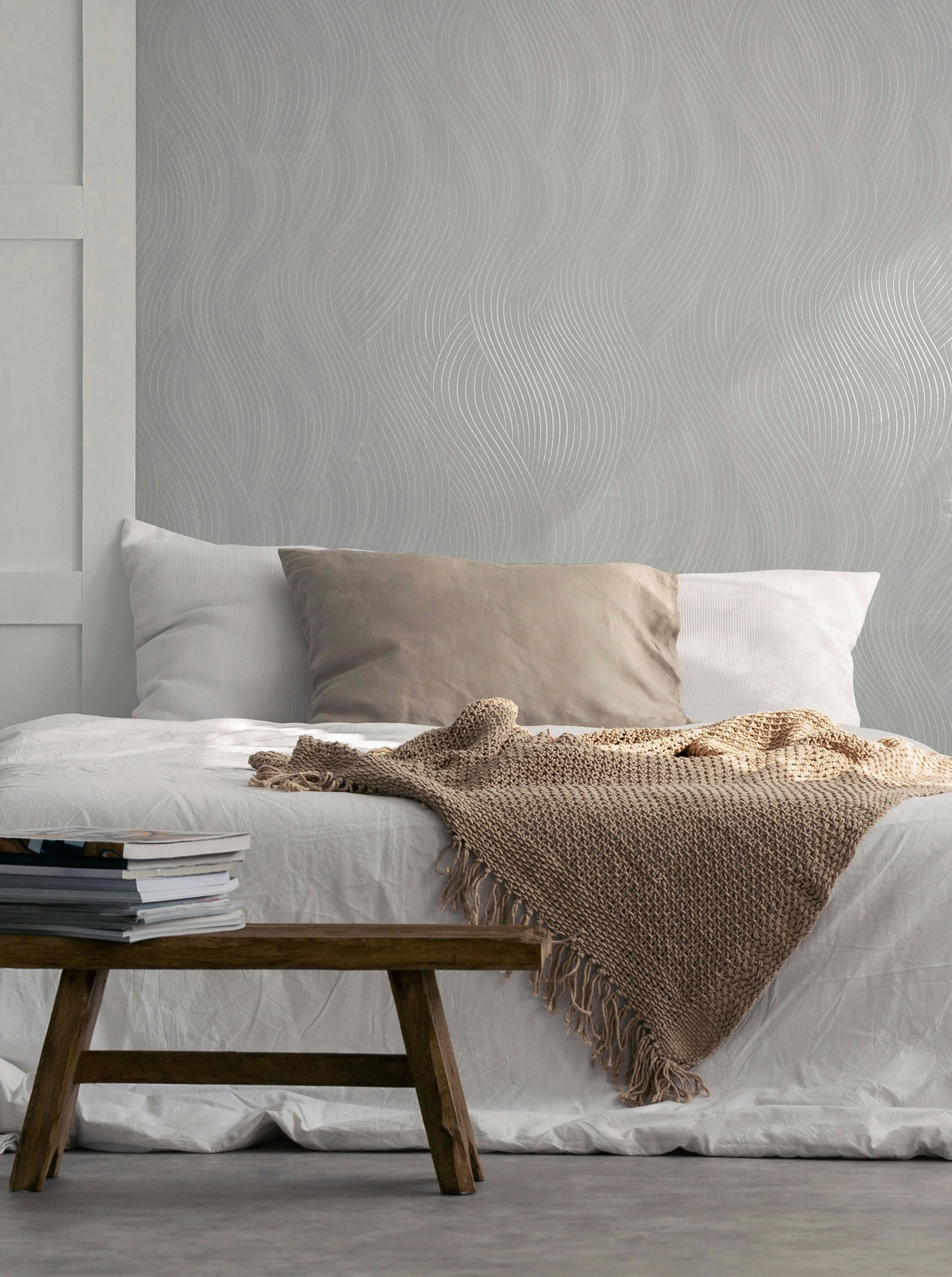 Marburg Vliestapete »Tapete Wavy Stripes«, geometrisch, moderne Vliestapete für Wohnzimmer Schlafzimmer Küche