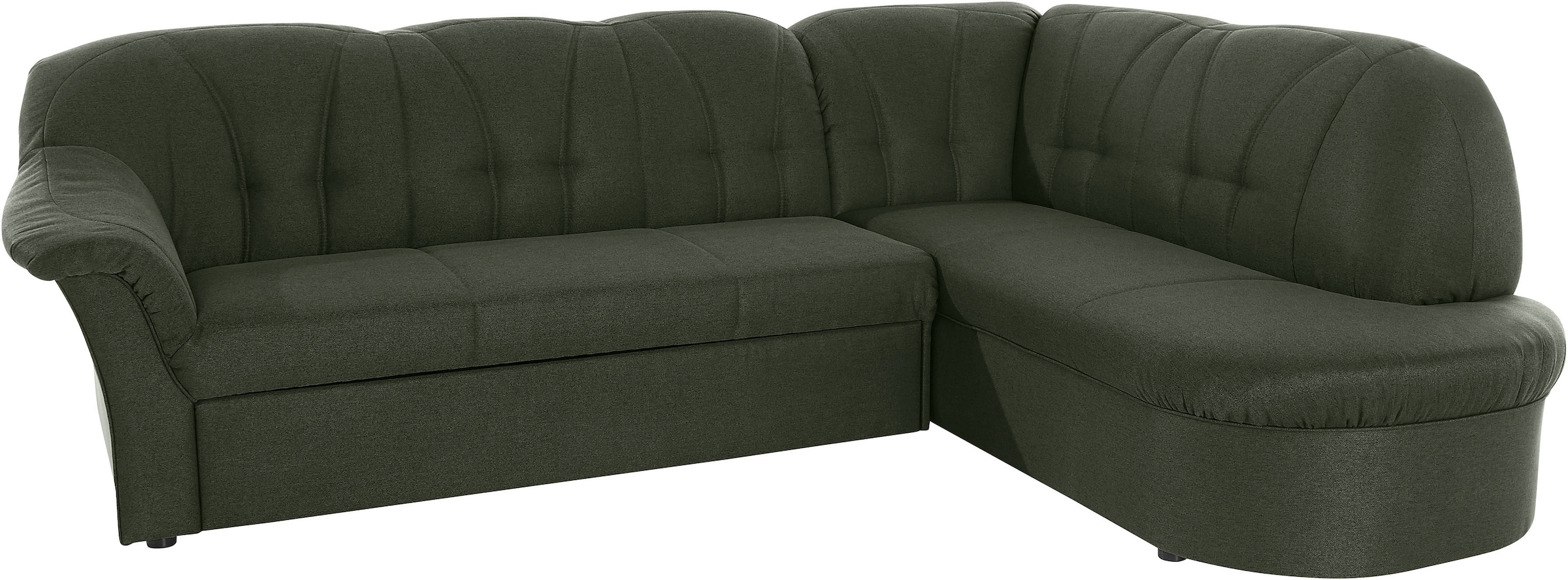 DOMO collection Ecksofa »Pegnitz, elegante Rückensteppung, zeitlose Formensprache, L-Form«, wahlweise mit Bettfunktion