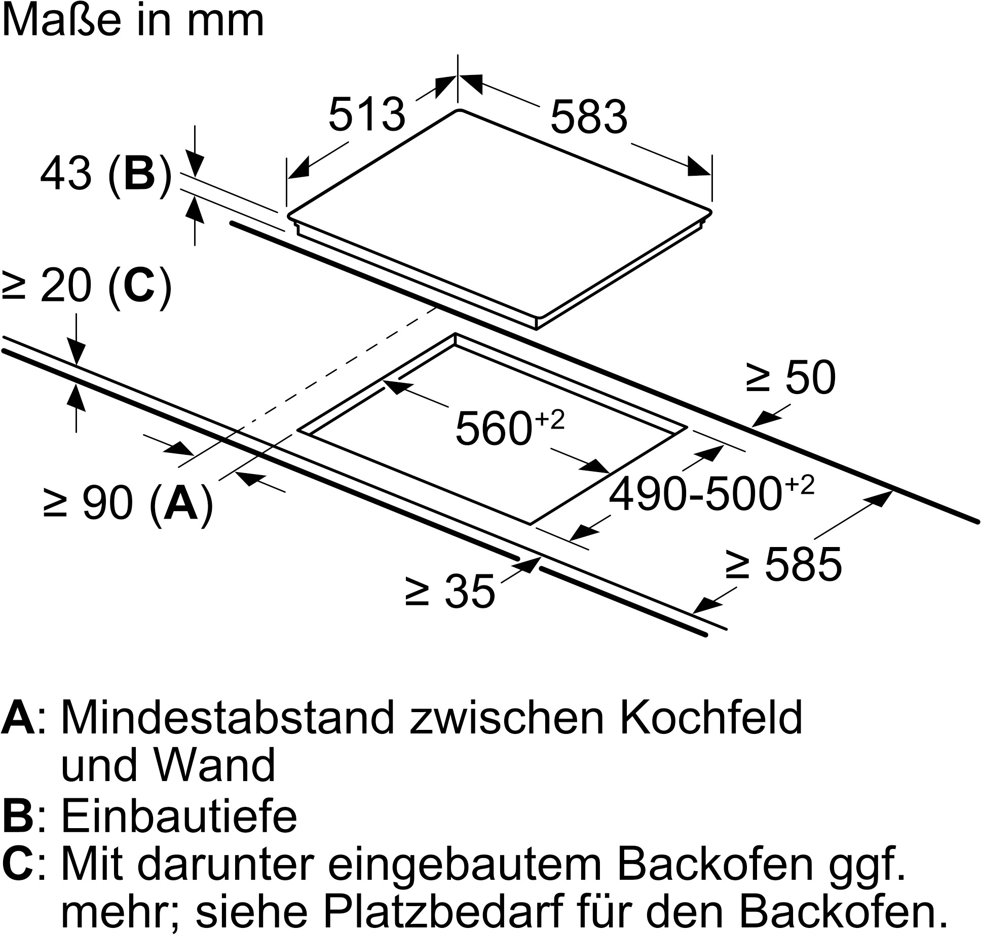 BOSCH Elektro-Herd-Set »HND271AS63«, mit Teleskopauszug nachrüstbar, Pyrolyse-Selbstreinigung, 3D Heißluft