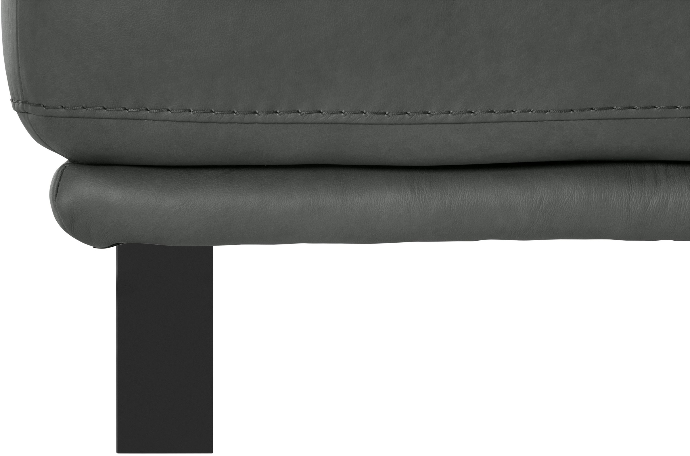 W.SCHILLIG Hocker »montanaa«, mit Metallkufen in Schwarz pulverbeschichtet, Breite 71 cm