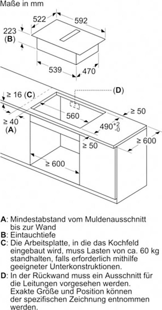 Constructa Kochfeld mit Dunstabzug »CV435236«