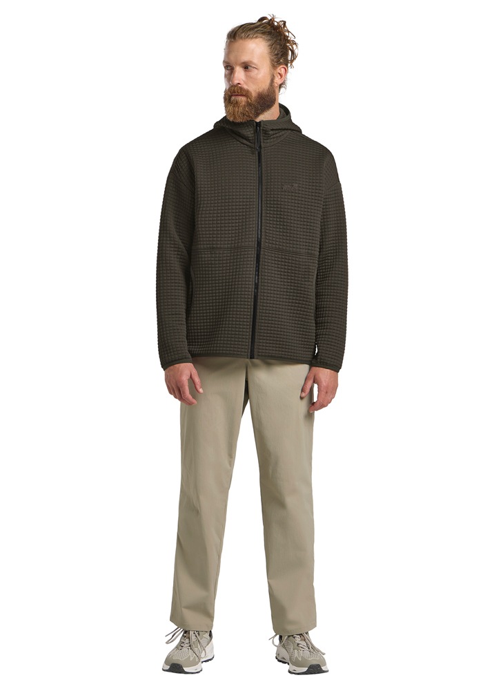 Fleecejacke JACK WOLFSKIN "MOGARI HOODED FZ M", Herren, Gr. L (52), obsidianmoss, Obermaterial: 95% POLYESTER, 5% SONSTIGE FASERN. Futter: 100% POLYESTER, Jacken Fleecejacke 4