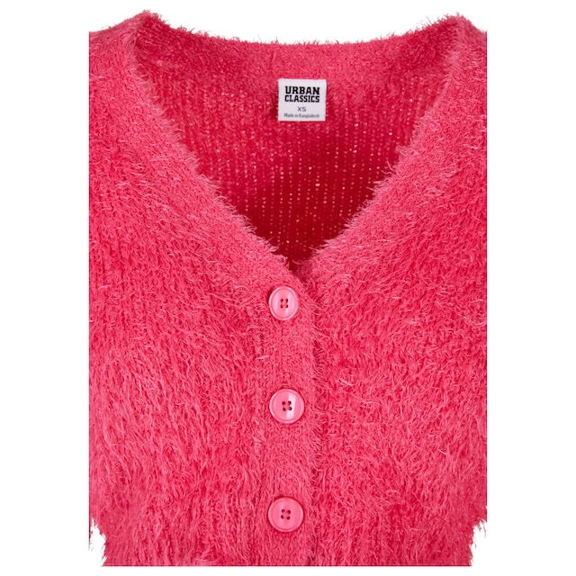 URBAN CLASSICS Cardigan »Damen Ladies Cropped Feather Cardigan«, (1 tlg.)  für bestellen | BAUR