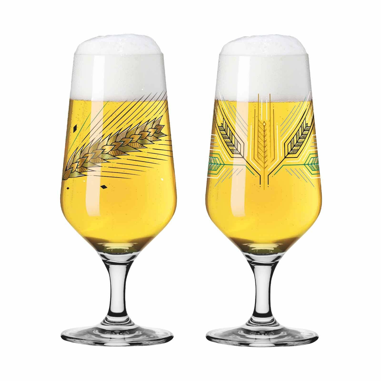 Ritzenhoff Bierglas »Biergläser Gerste Brauchzeit 374 ml 2er Set transparent«