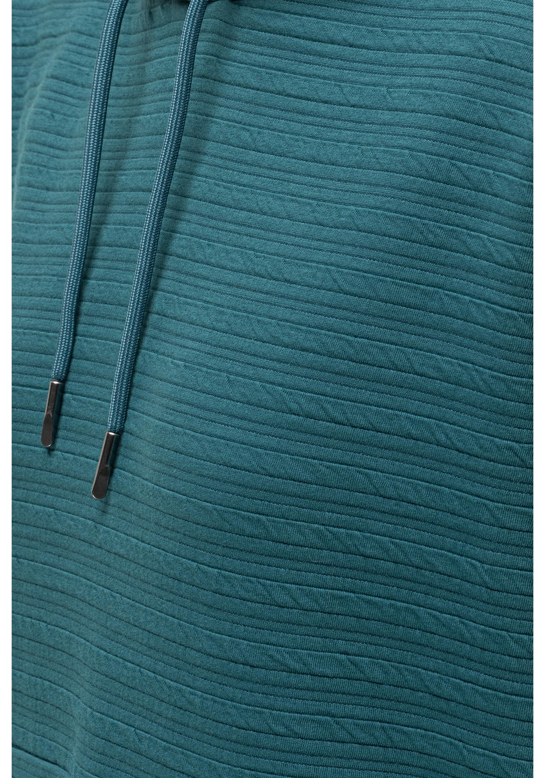 Kapuzenpullover RAGWEAR "Pirita Crepe", Damen, Gr. XXXL(46), ocean grün, Sweatware, Material: 65% Baumwolle, 27% Polyester, 6% Viskose, 2% Elasthan, lässig geschnitten hüftbedeckend, hoch geschlossener Ausschnitt, Ärmel ohne Ärmelschlitz abgesteppte Kante 3