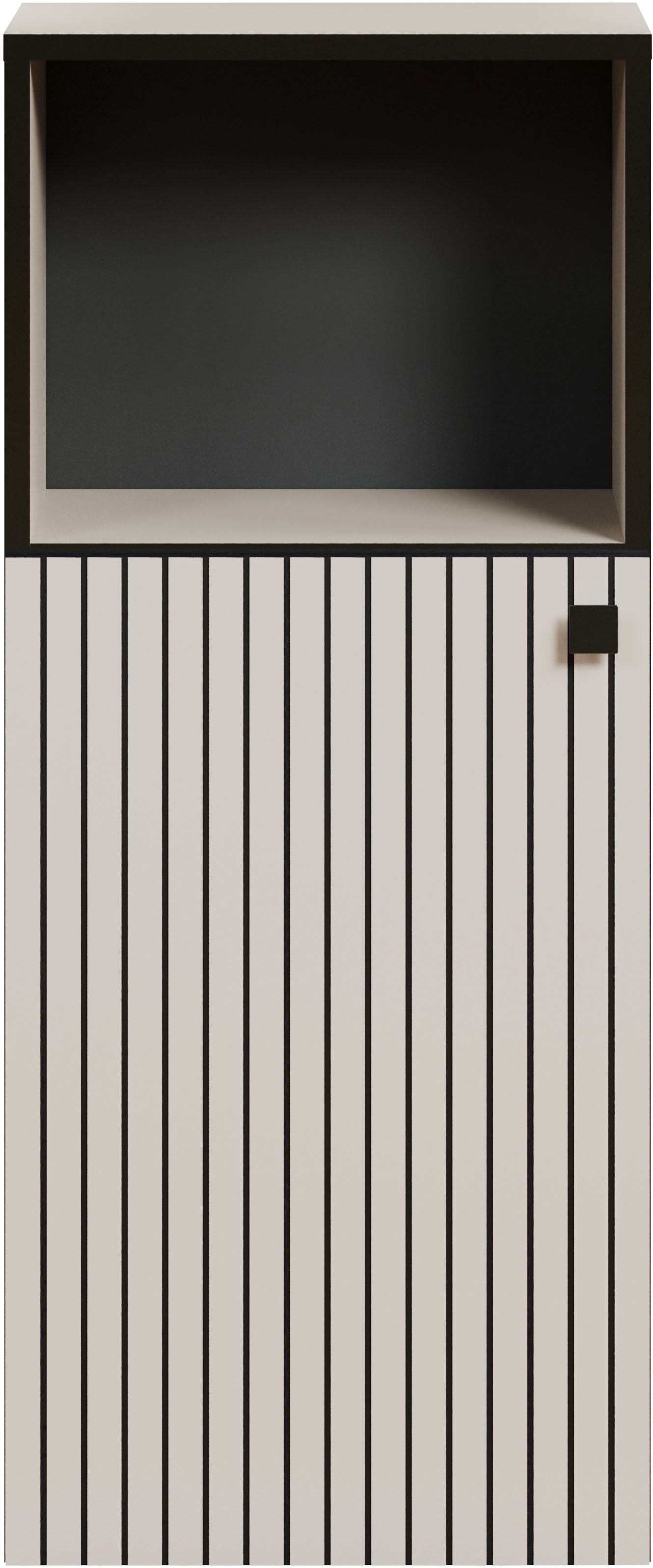 welltime Unterschrank »Amrum«, (1 St.), Badschrank mit offenem Fach und Rillenoptik - Maße (B/T/H) 40/31/95 cm