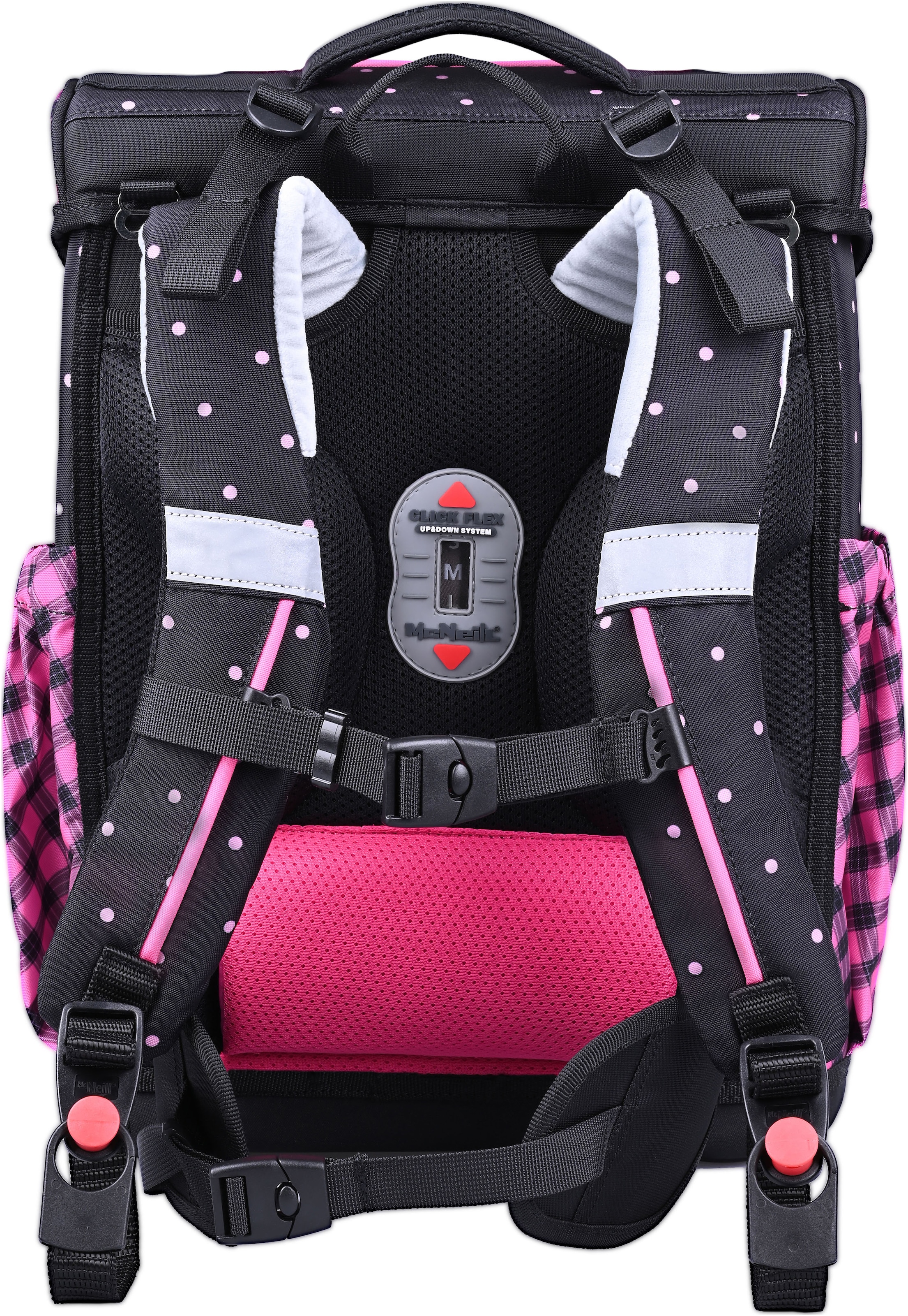 McNeill Schulranzen »Bravo, inkl. Etui, Turnbeutel,« Reflektierende Streifen auf den Schultergurten;Retroreflektierende Flächen