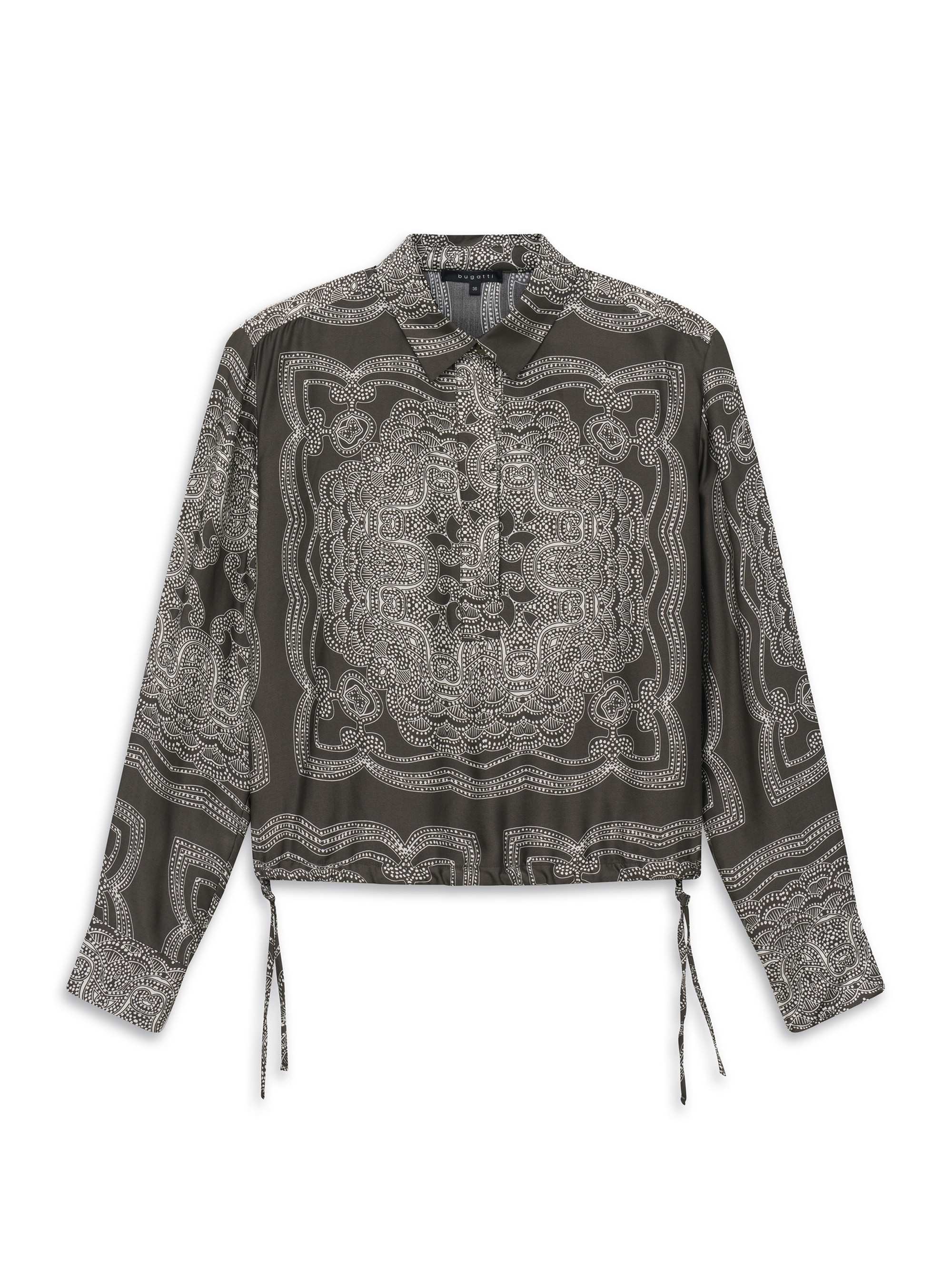bugatti Langarmbluse »Modern Fit« Modern Fit Viskose Bandana-Print