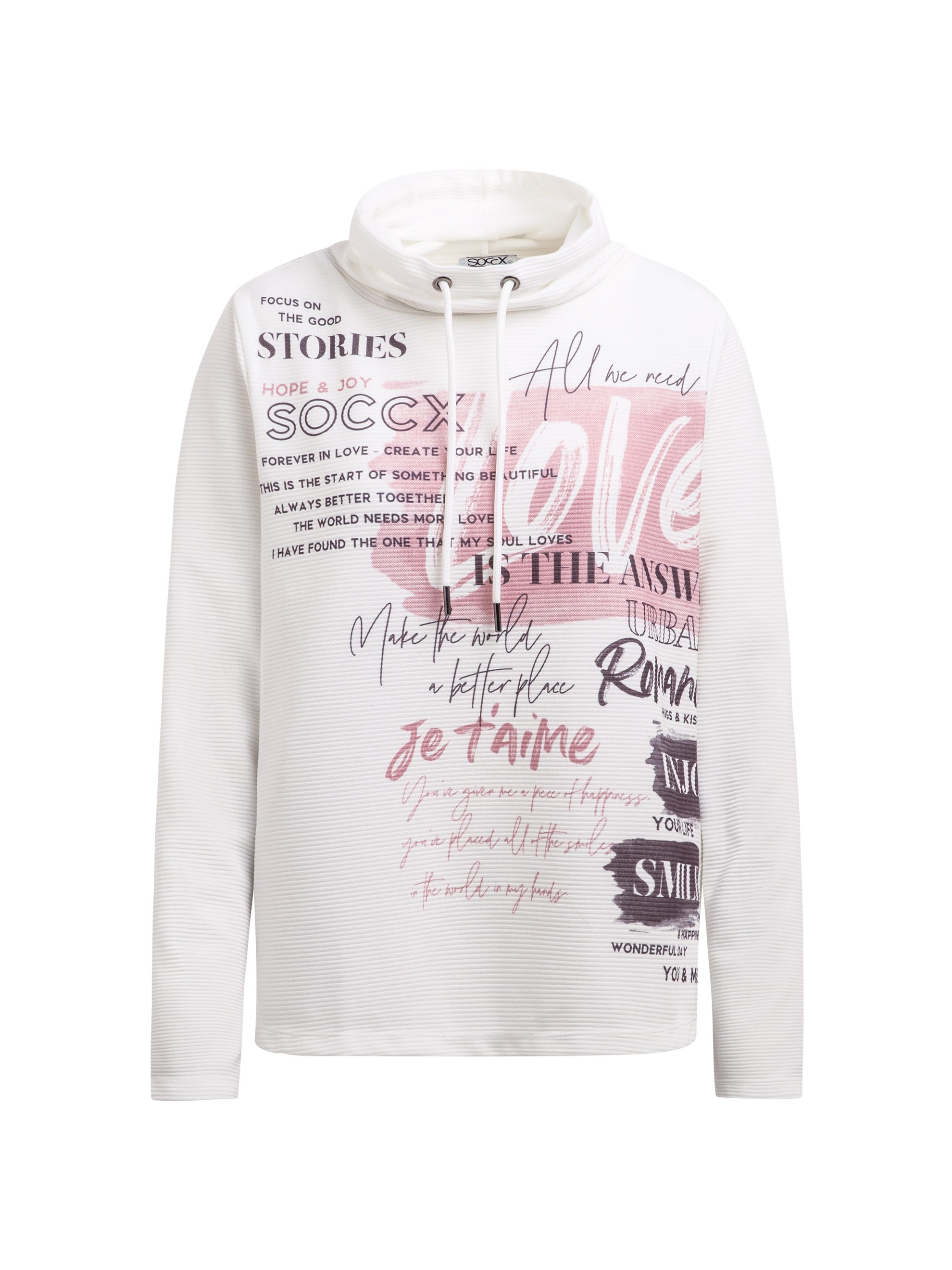 SOCCX Sweater , mit hochschließendem Kragen
