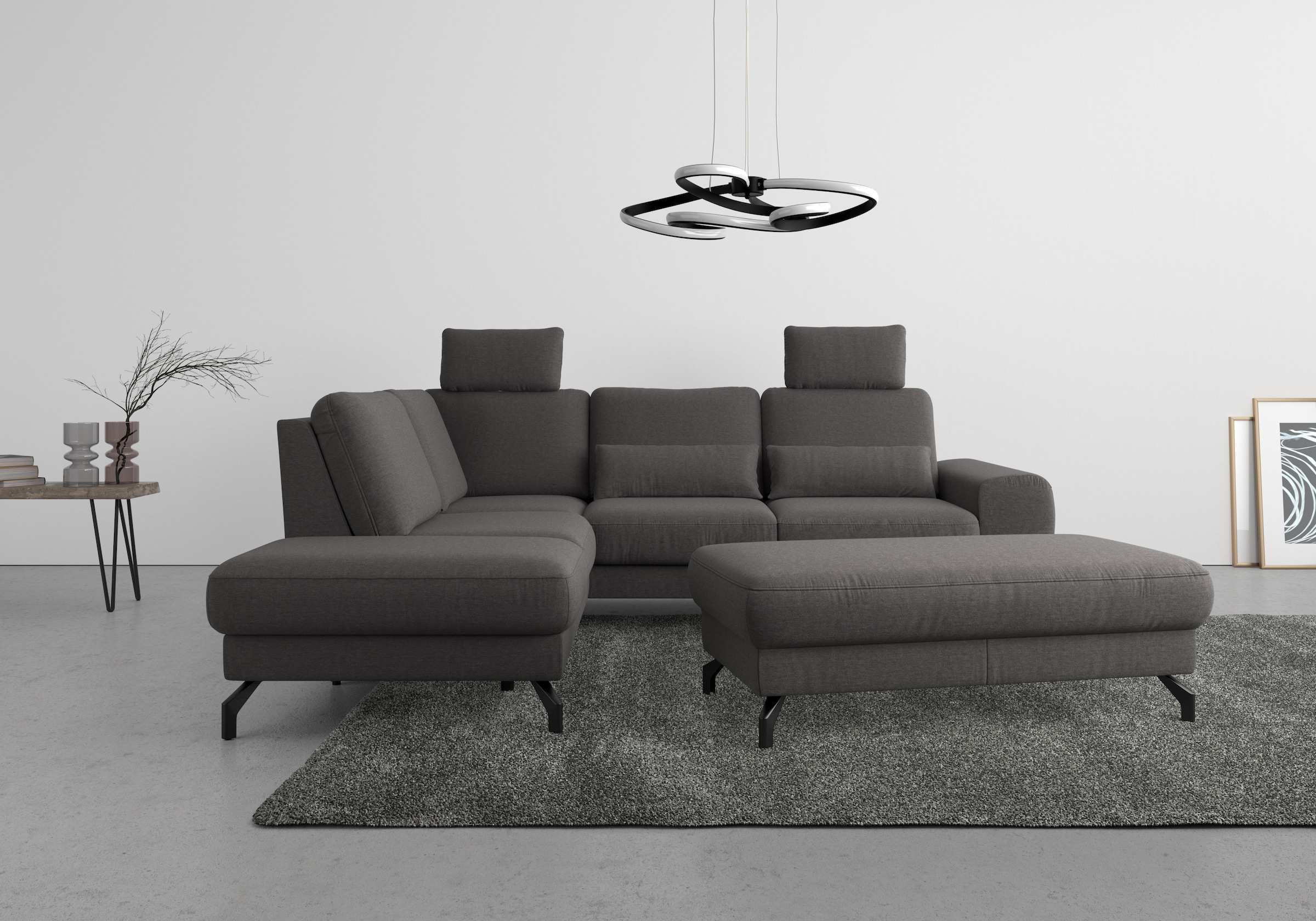 sit&more Ecksofa "Cinturo L-Form", inklusive Sitztiefenverstellung und Fede günstig online kaufen