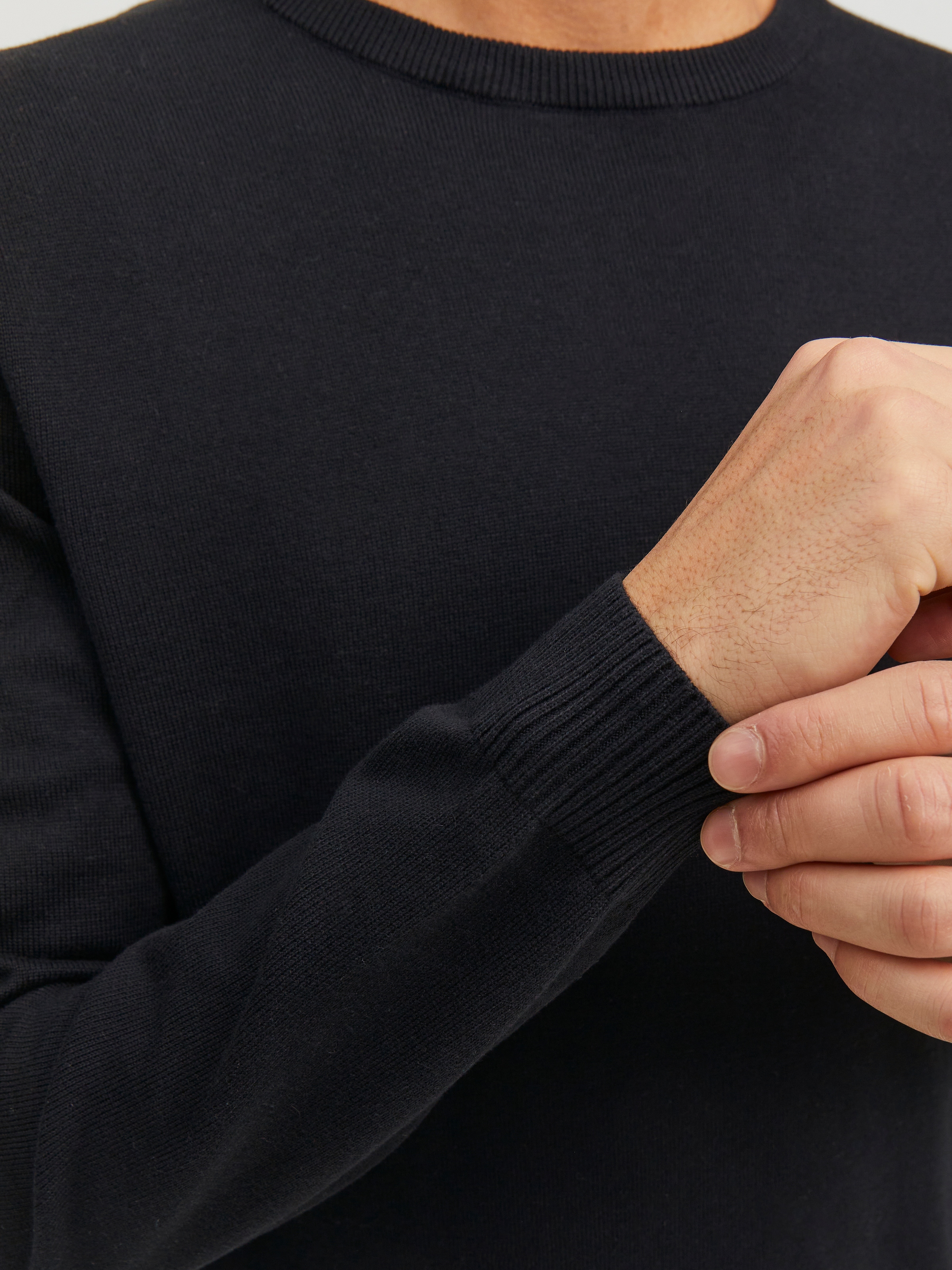 Jack & Jones Rundhalspullover »JJEBASIC mit Rundhals, ideal für Job und Freizeit« unifarben, modisch, slim fit, Baumwolle, Rundhals