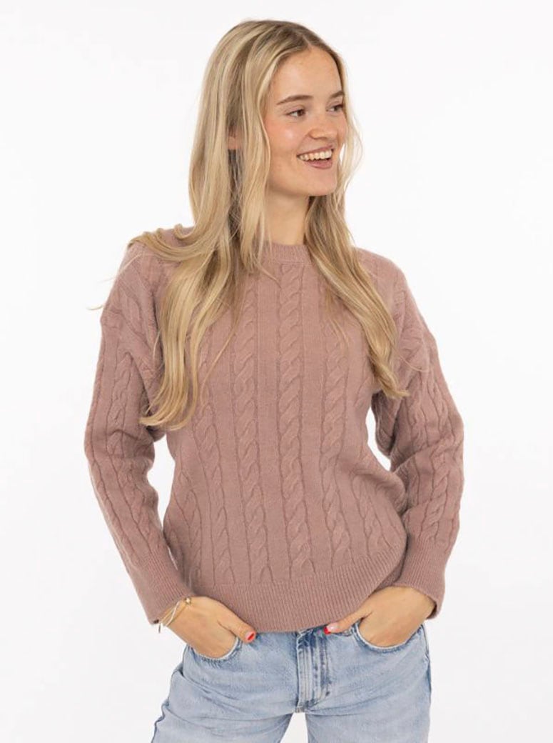 Zwillingsherz Strickpullover ""Zopfstrick"" Rundhalsausschnitt, Zopfstrick, günstig online kaufen