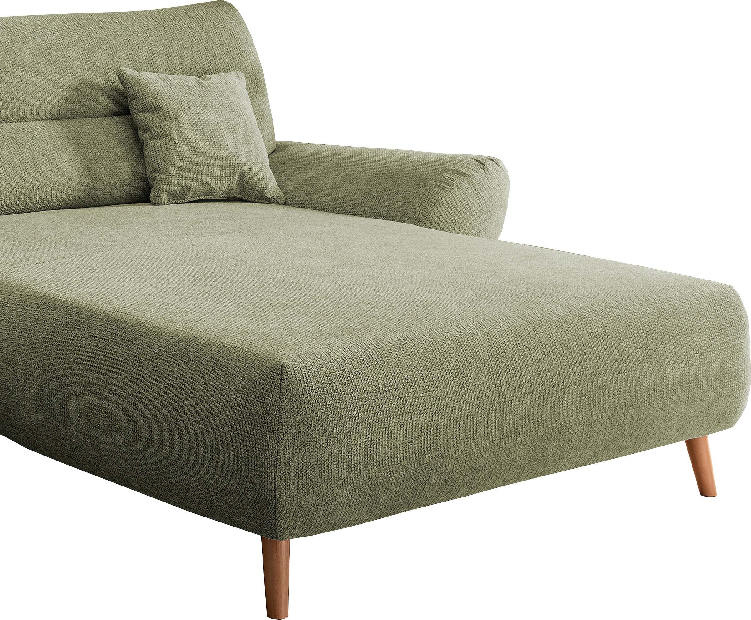 Thumbnail - Home affaire Ecksofa "Drago, elegant und zeitlos, komfortabel, Holzfuß, L-Form" frei im Raum stellbar, inkl. 2 Zierkisse...