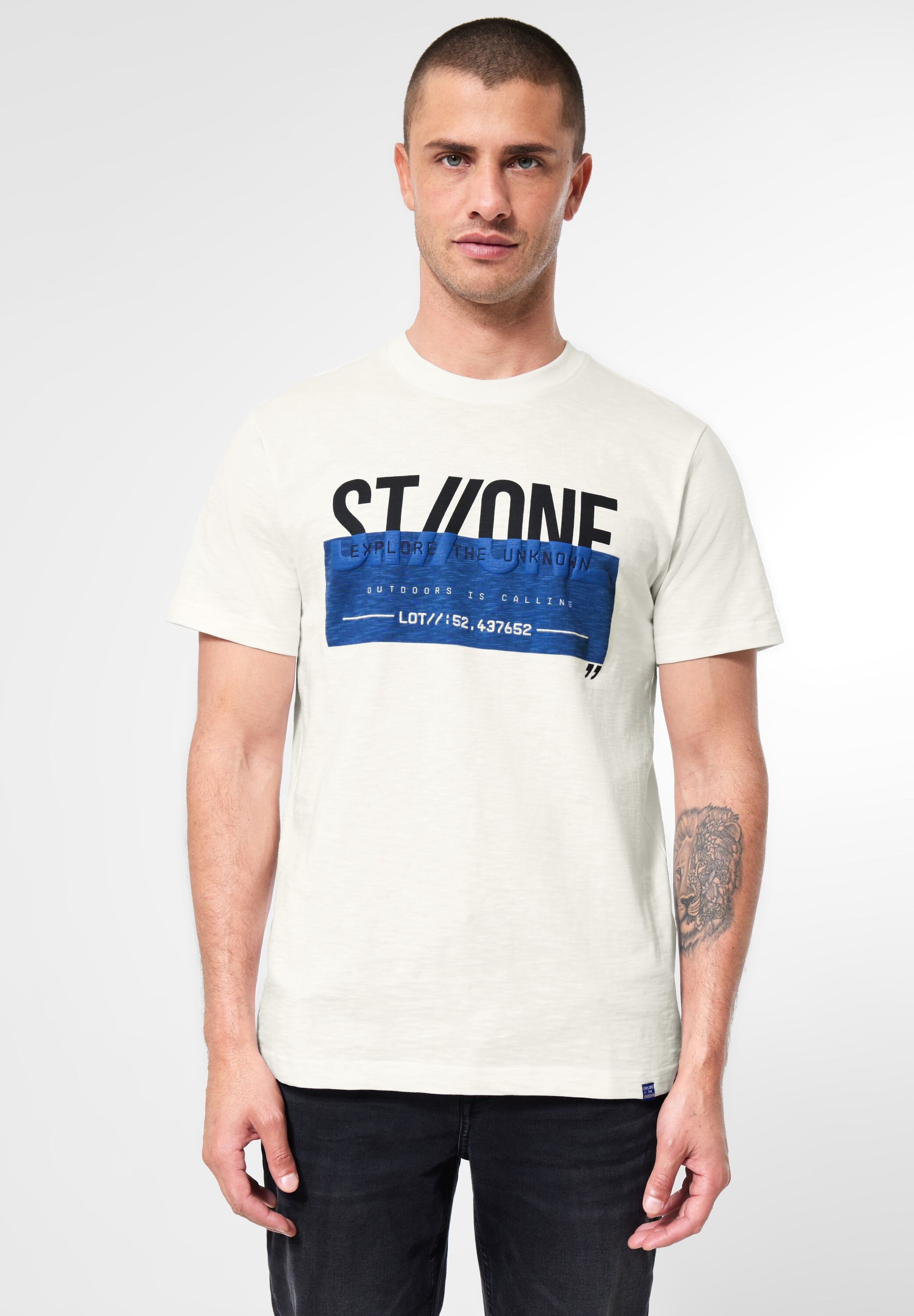 STREET ONE MEN T-Shirt, aus reiner Baumwolle