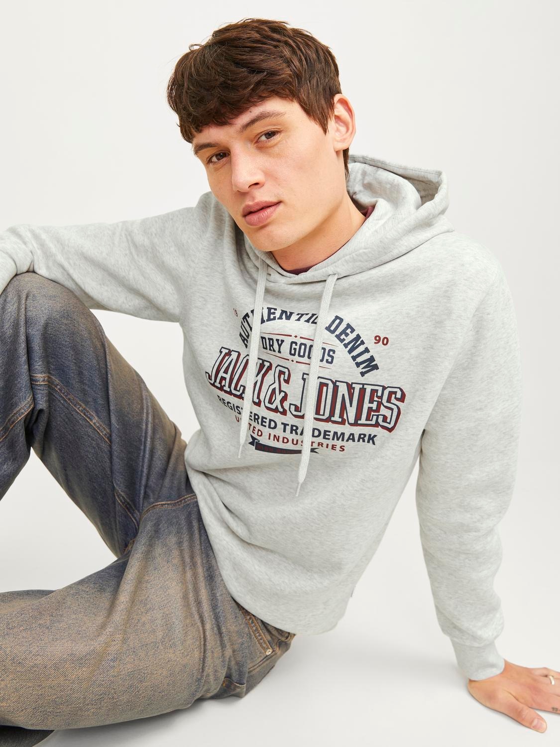 Jack & Jones Kapuzensweatshirt »JJELOGO SWEAT HOOD 2 COL 24/25 NOOS«, mit Logo Print