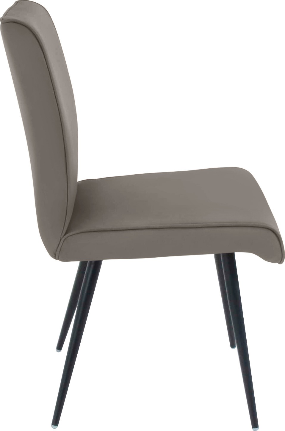 K+W Komfort & Wohnen 4-Fußstuhl »Giacomo I«, 1 St., Leder CLOUD, 4- Fußstuhl mit umlaufenden 4mm Keder am Rücken und Sitz, Metallfüße