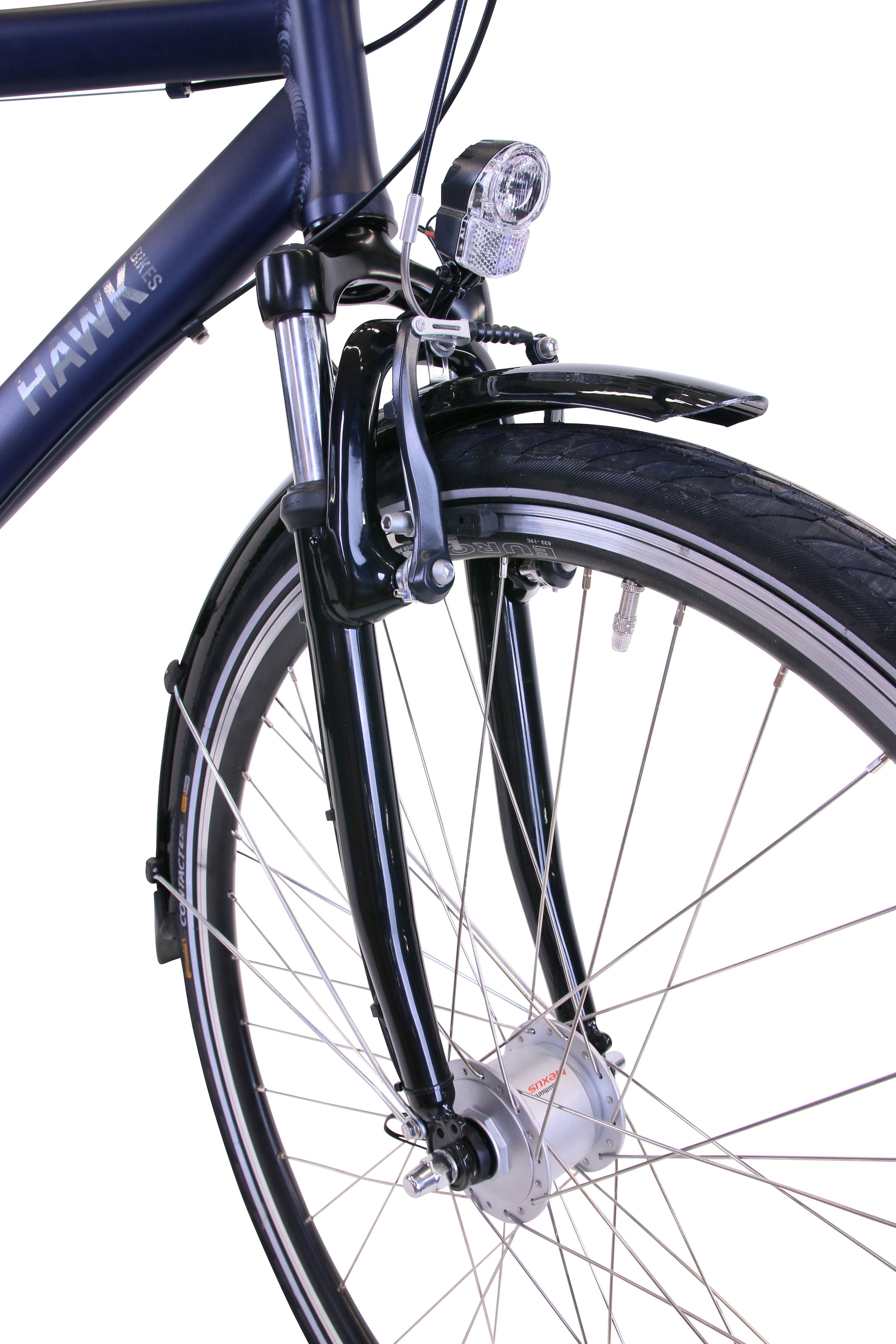 HAWK Bikes Cityrad »Gent Deluxe«, 7 Gang, Shimano, Nabenschaltung, für Herren, Nabenschaltung