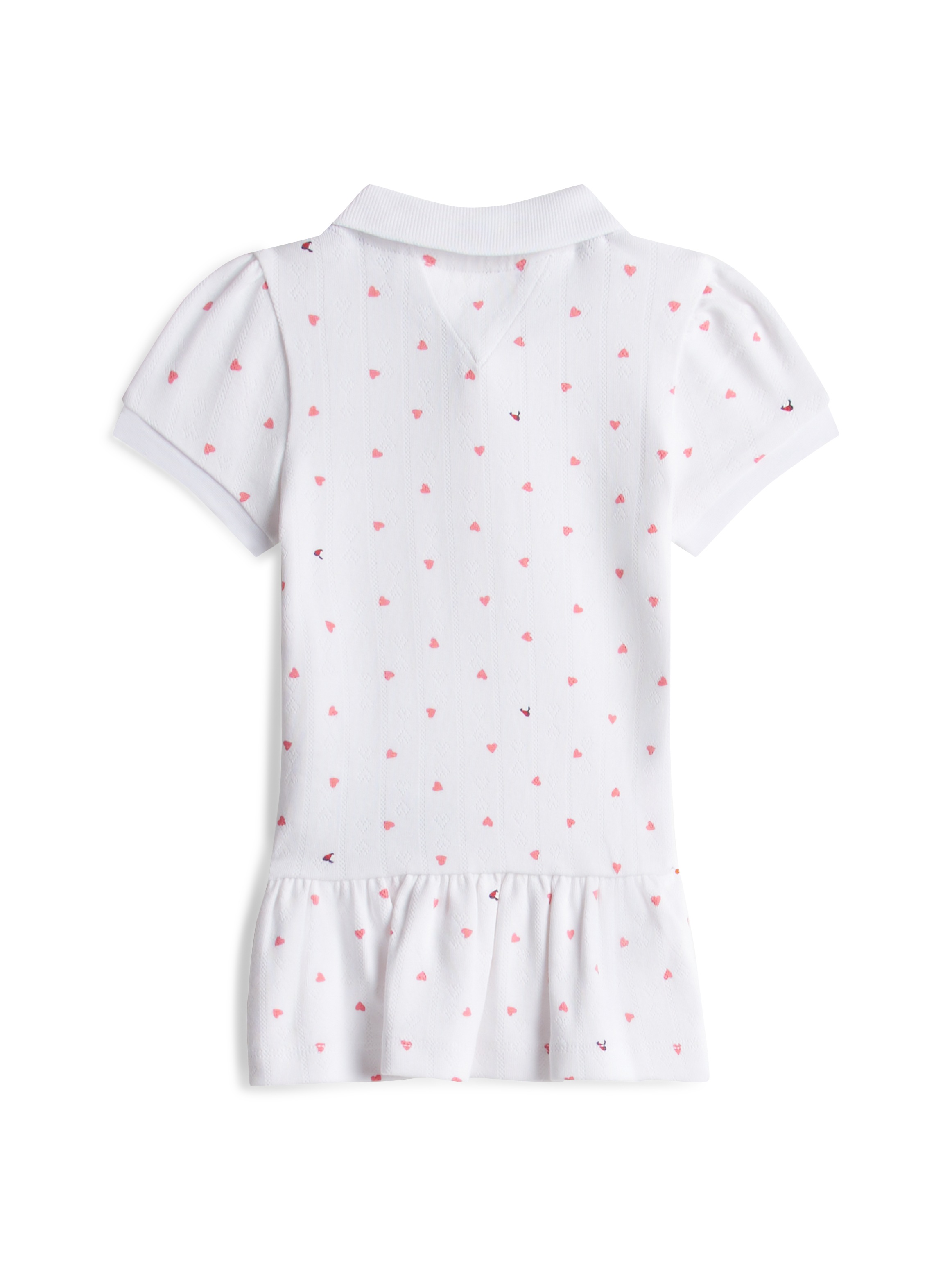 Tommy Hilfiger Polokleid »POINTELLE HEARTS POLO DRESS S/S« Ohne Tasche Regular fit mit Rundhalsausschnitt für Babys