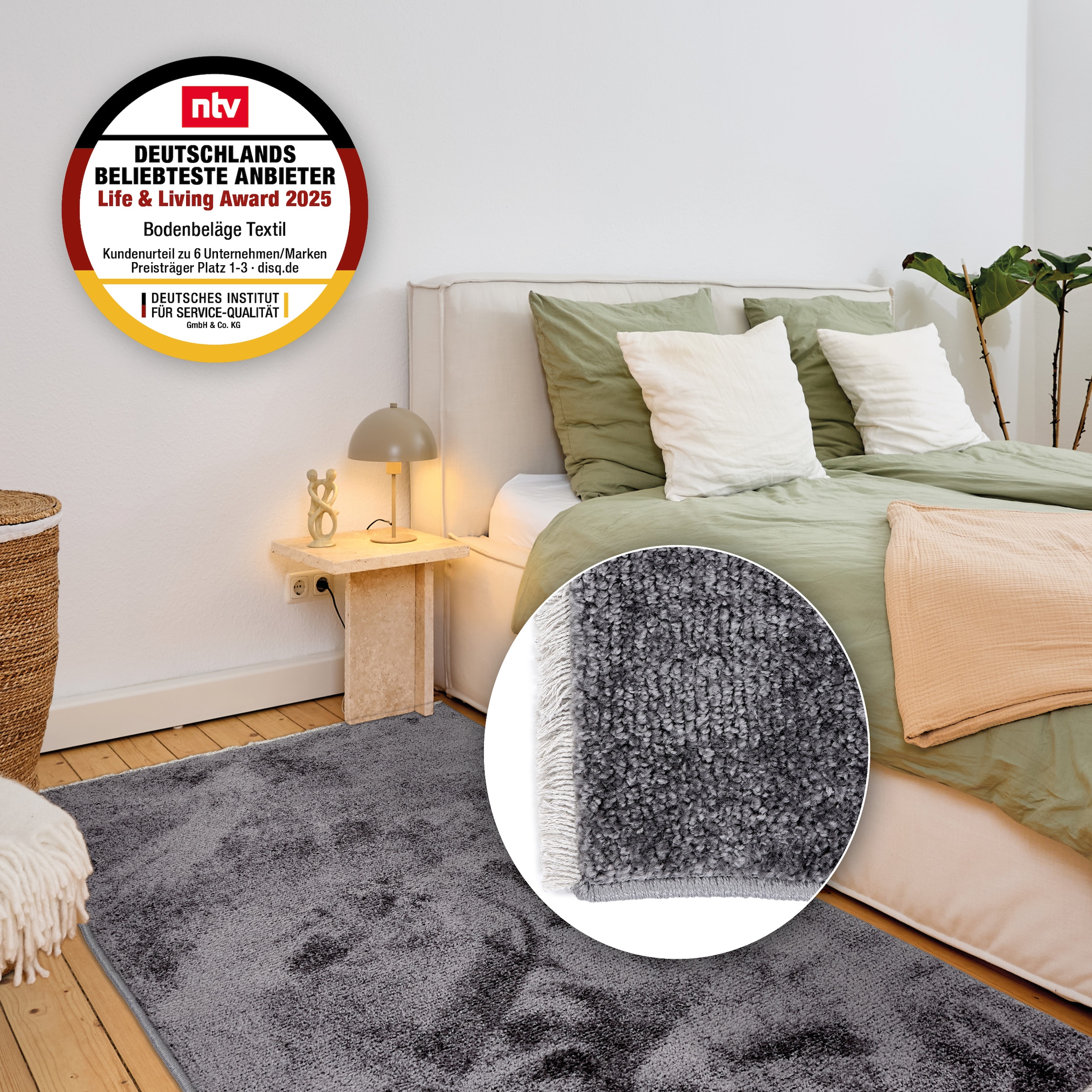 ASTRA Teppich »Stevie 250«, rechteckig, 9 mm Höhe, weicher Kurzflor, gewebt, Wohnzimmer, Schlafzimmer