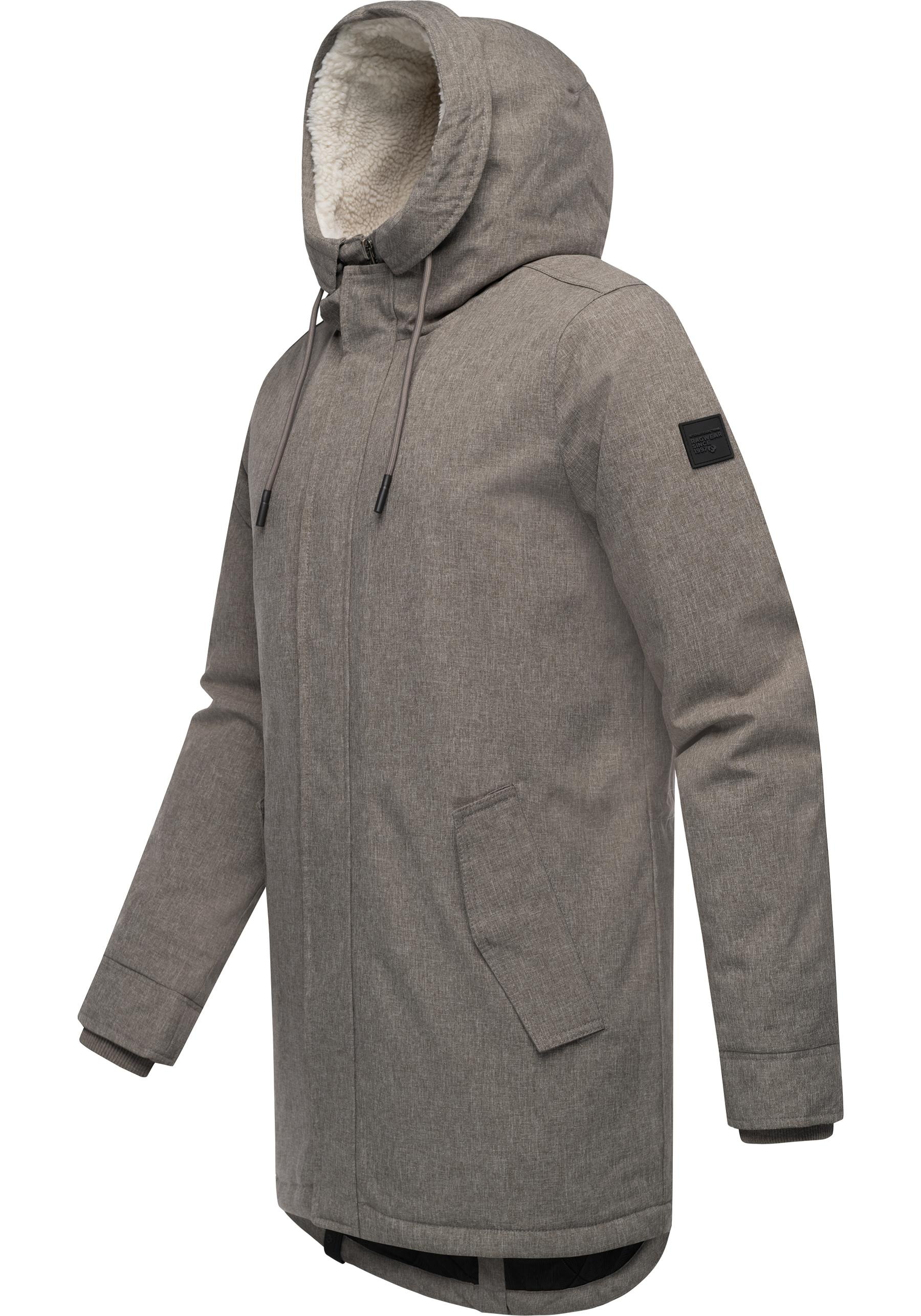 Ragwear Kurzmantel »Mr Smithem YOUMODO«, wasserdichte lange Herren Winterjacke mit Kapuze