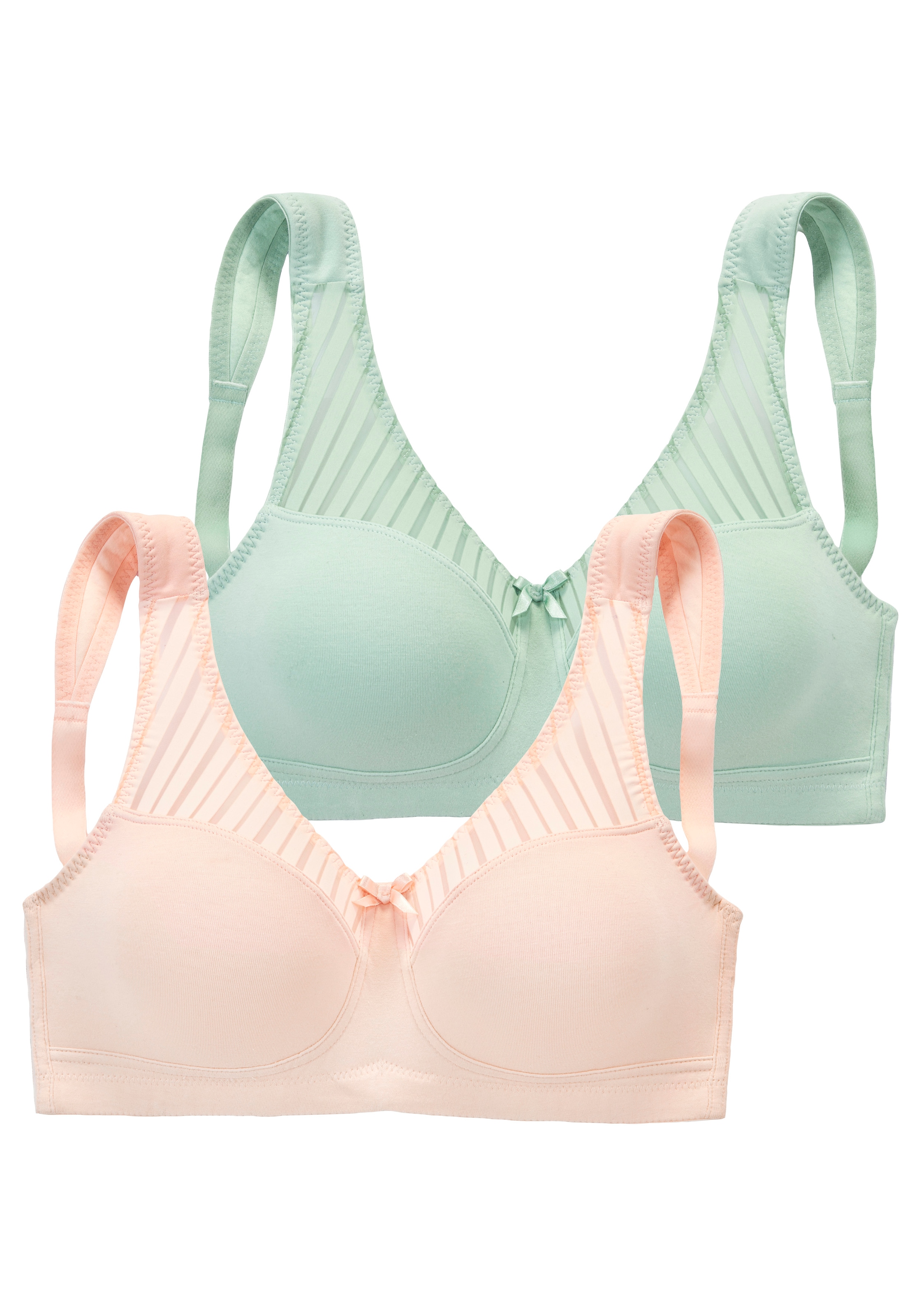 Nuance by Lascana Soft-BH Packung,  ohne Bügel, Baumwoll-Qualität – auch ideal für große Größen