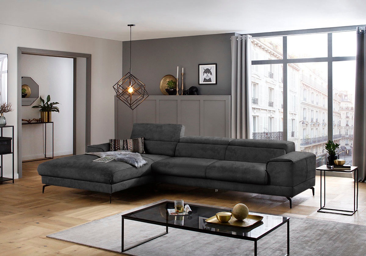 W.SCHILLIG Ecksofa "piedroo, Designsofa mit tollem Sitzkomfort, bequem, L-F günstig online kaufen