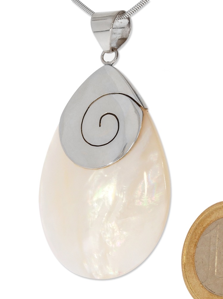 Adelia´s Kettenanhänger »Damen Schmuck Perlmutt Anhänger 925 Silber«
