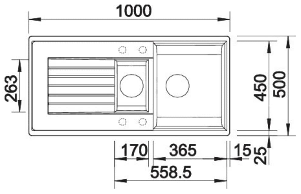 Blanco Granitspüle »ZIA 6 S« 1 Stk. tlg. erhältlich in mehreren Farben