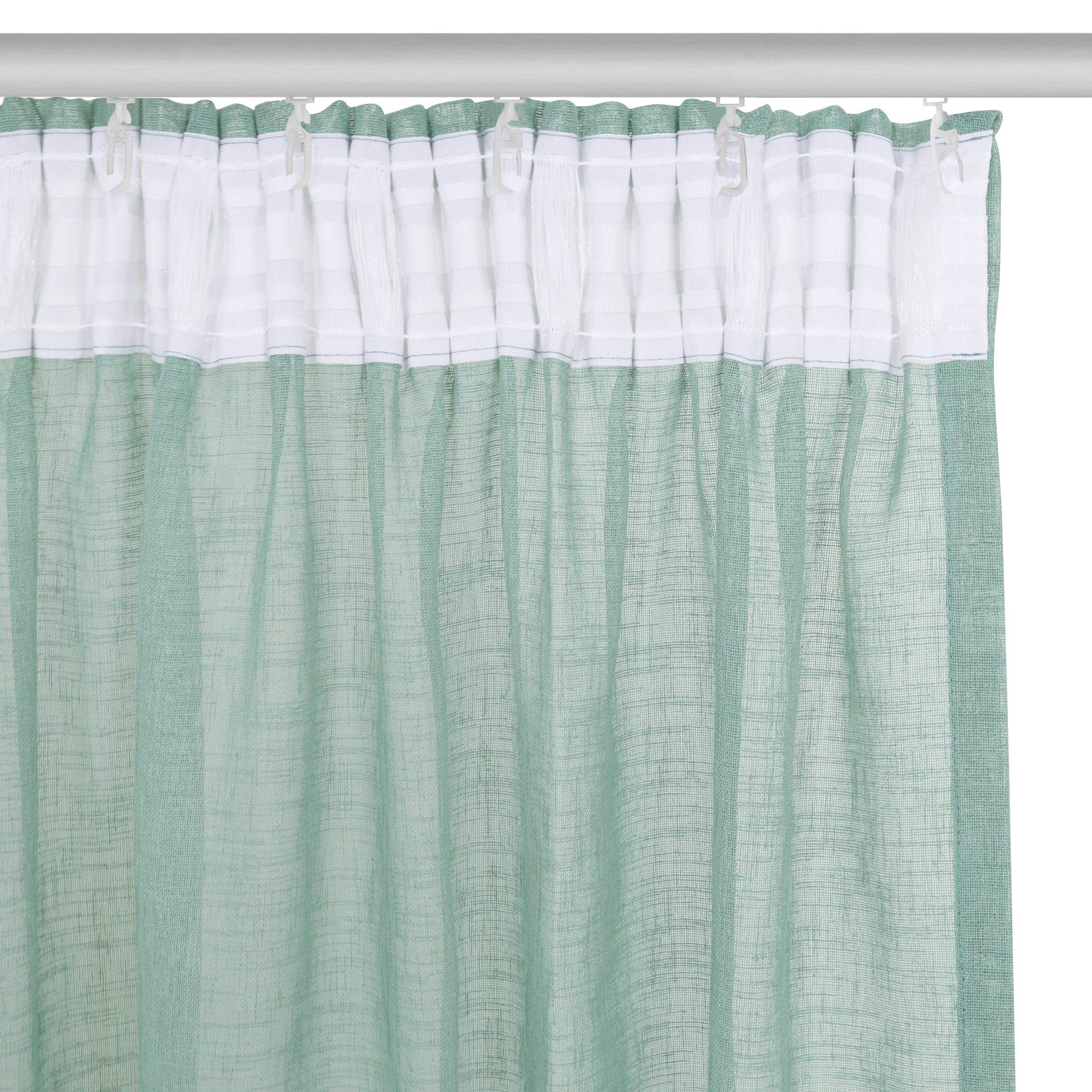 OTTO home Gardine »Kyllo, halbtransparent, Leinenoptik, 2er-Set, Multifunktionsband« Multifunktionsband 2 Stk. tlg. Leinen-Look, halbtransparent, Multifunktionsband, Pflegeleicht