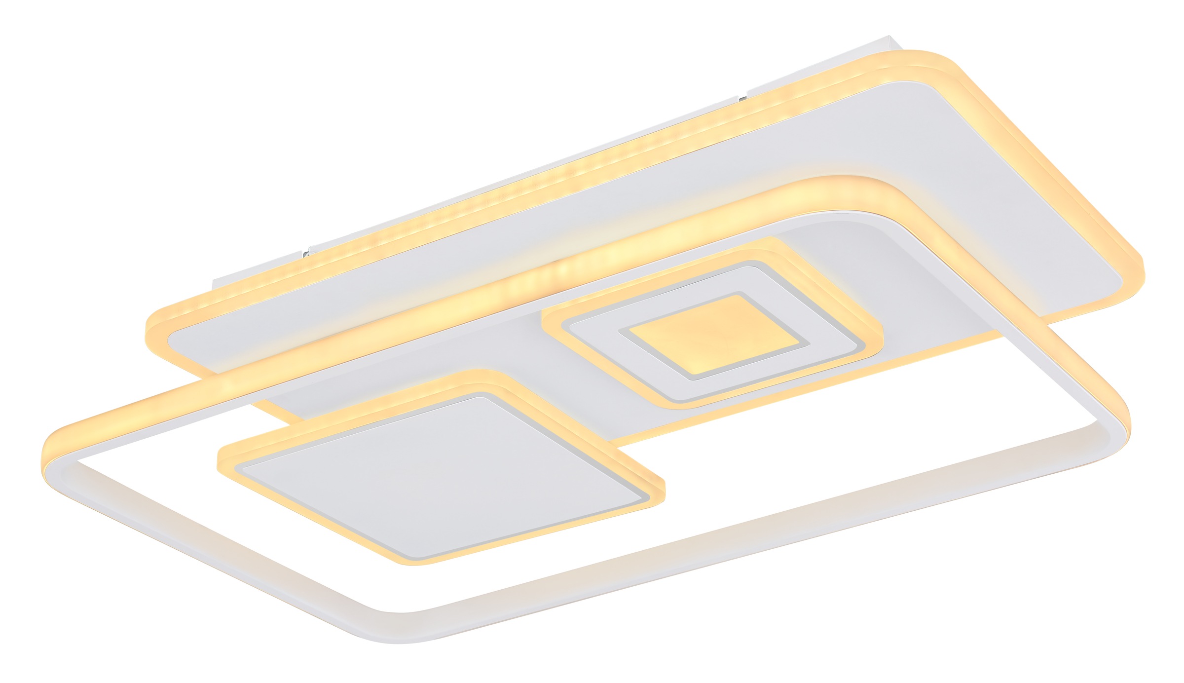 GLOBO LIGHTING Deckenleuchte »RODERICK« LED-Modul 1 Stk. Deckenleuchte Weiß/Opal, dimmbar, LED 55W, Fernbedienung