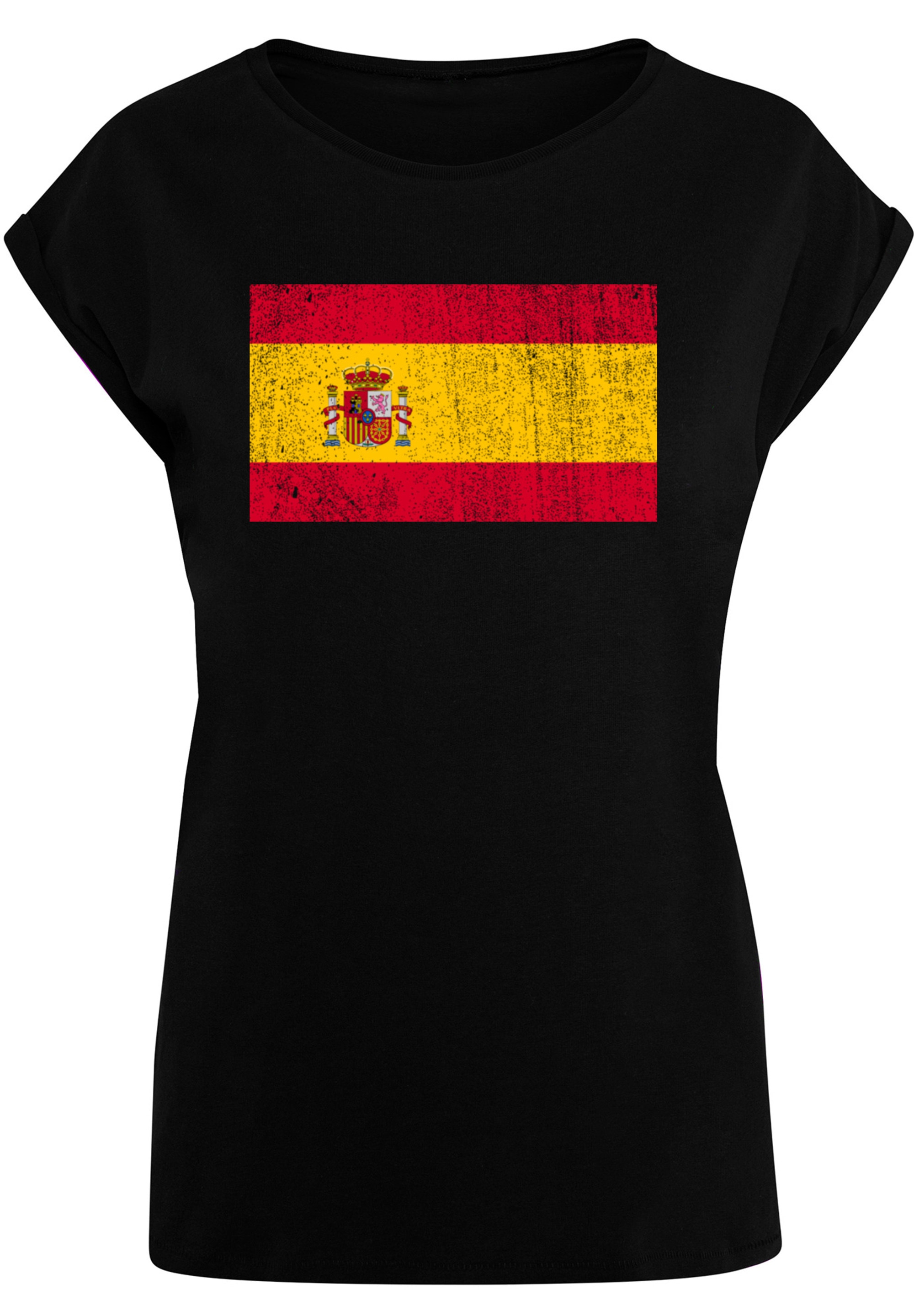 F4NT4STIC T-Shirt "Spain Spanien Flagge distressed", Print günstig online kaufen