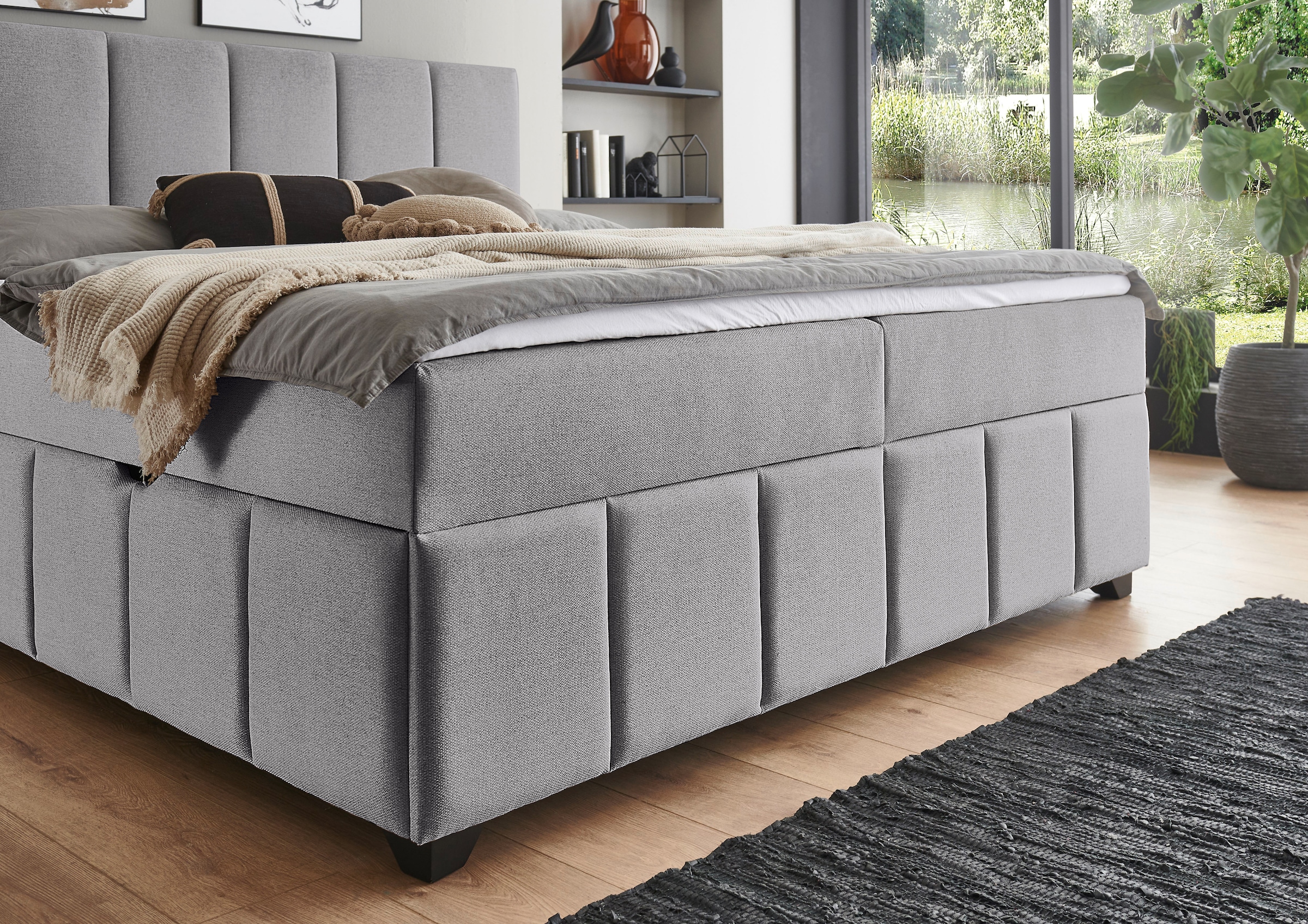 Home affaire Boxbett »Bellah inkl. Bettkasten, erhältlich in der Breite 180x200cm« inkl. PU-Schaum-Topper