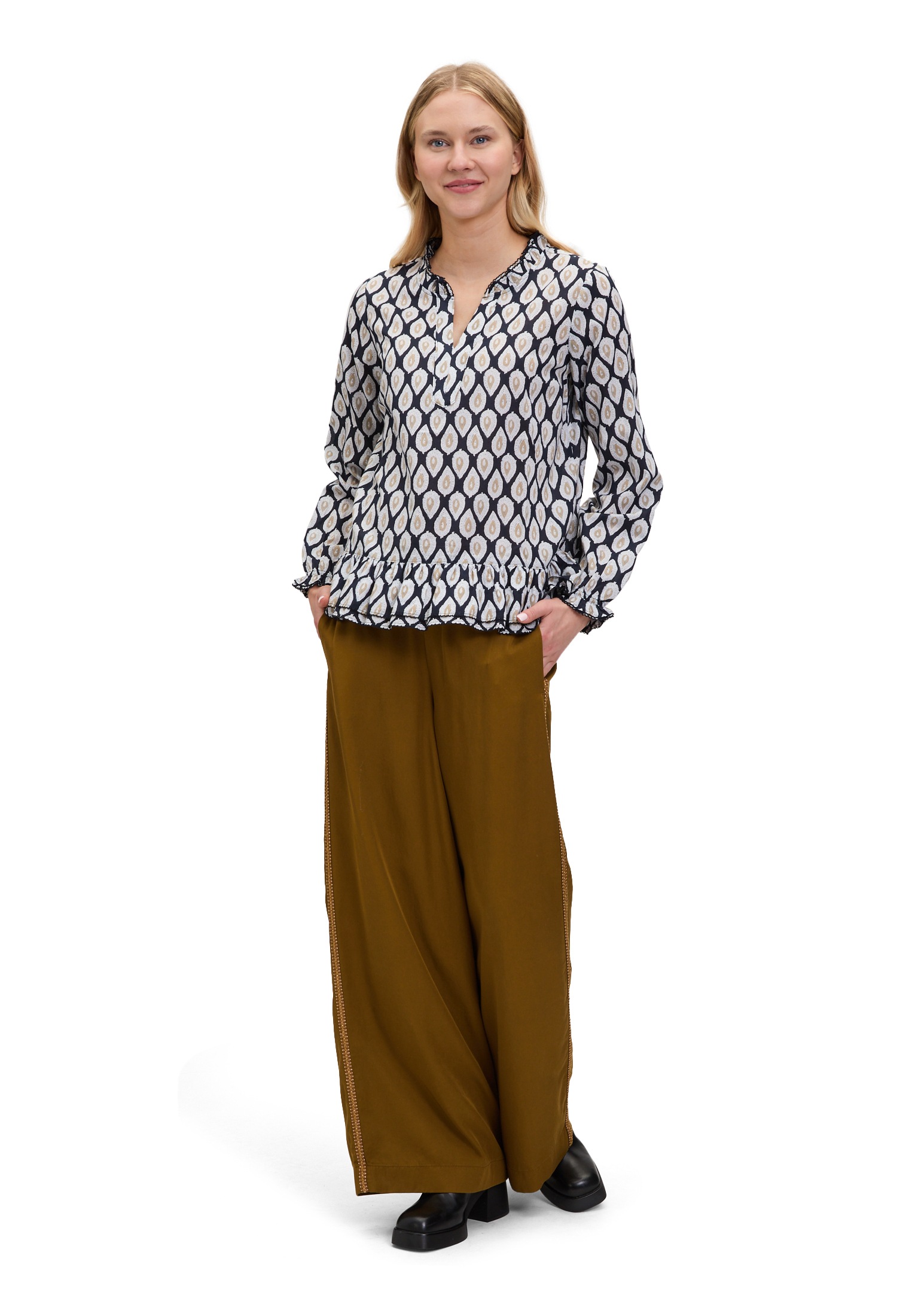 Cartoon Schlupfbluse »Cartoon Casual-Bluse mit Raffung«