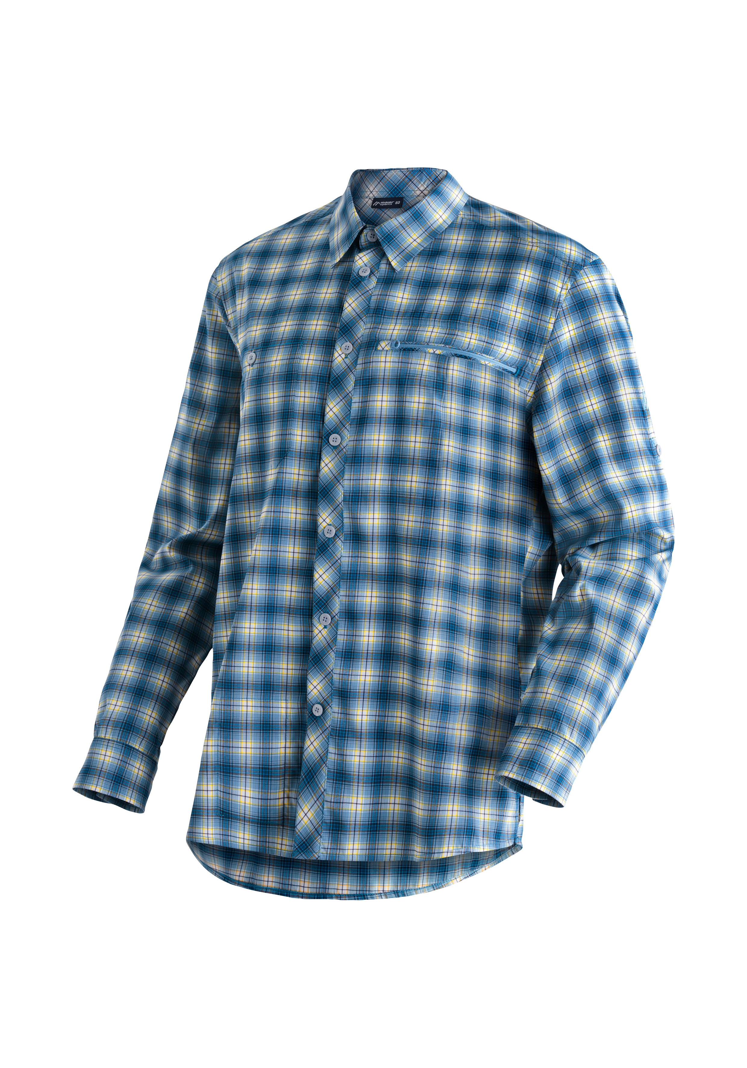 Maier Sports "Kasen L/S M" Herren Hemd langarm, karriertes Freizeithemd, Langarmhemd, Regular Fit