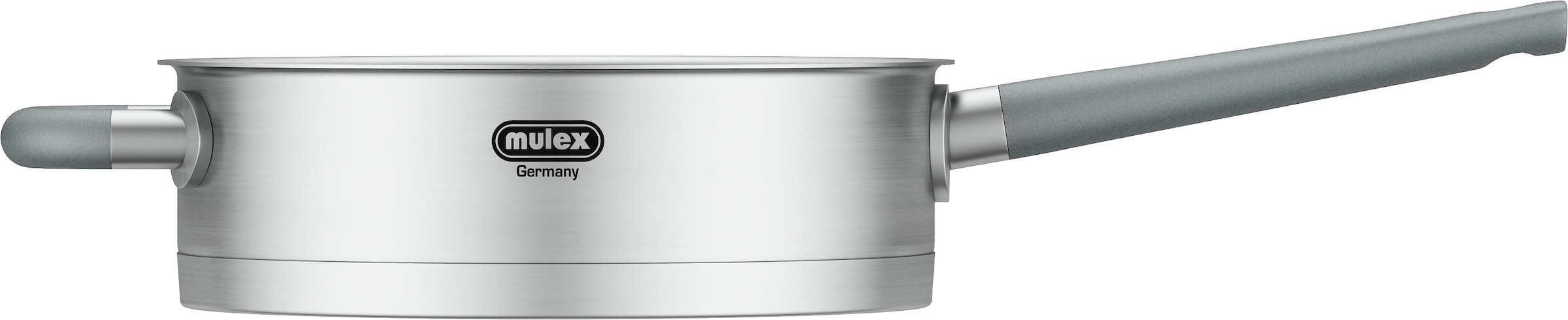 Mulex Bratpfanne »LUGANO«, Edelstahl 18/10, (1 tlg.), Messskala, Schüttrand, Kapselboden, Ø 24 cm, Induktion