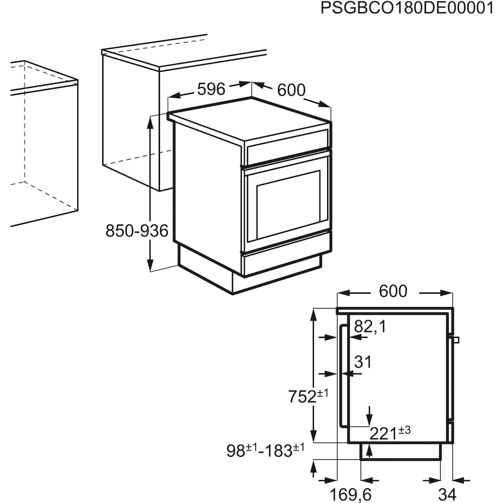 AEG Elektro-Standherd »CCB644COBW«, CCB644COBW, mit FlexiRunners™ – Teilauszug (2 Paar)