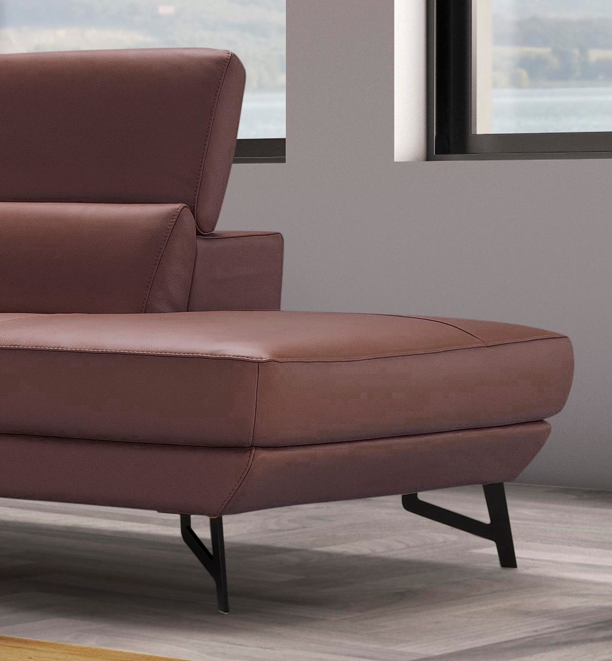 Egoitaliano Ottomane »Narcisa, Designsofa«, mit verstellbarer Kopfstütze, Solitärmöbel als Blickfang