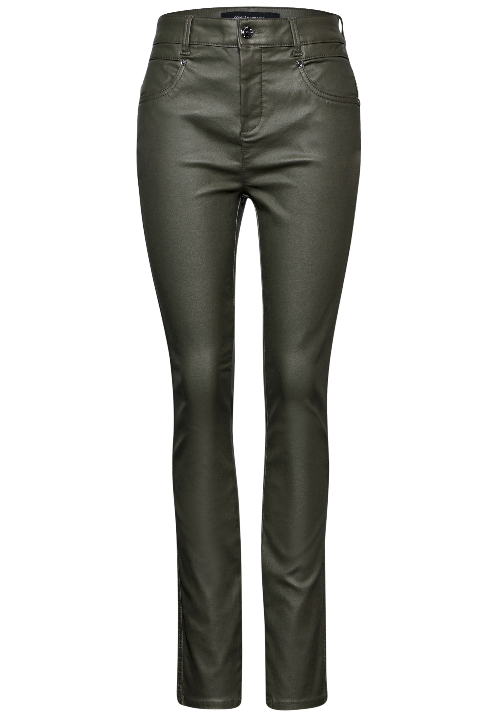 STREET ONE Lederimitathose, High Waist