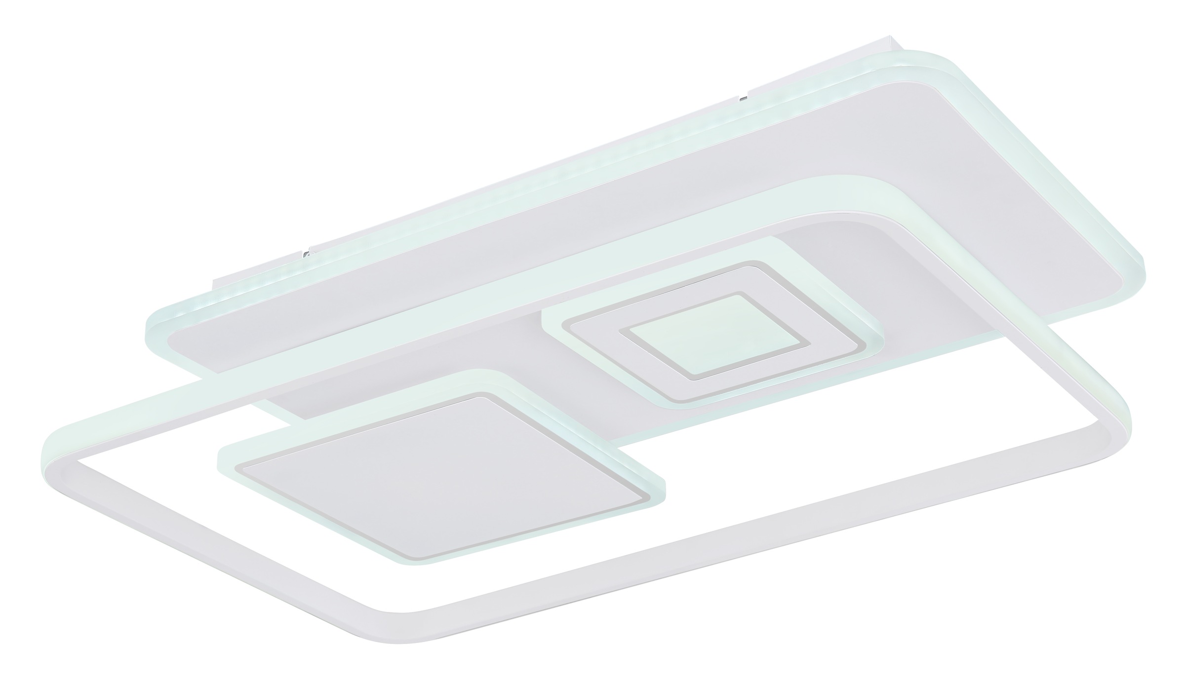 GLOBO LIGHTING Deckenleuchte »RODERICK« LED-Modul 1 Stk. Deckenleuchte Weiß/Opal, dimmbar, LED 55W, Fernbedienung