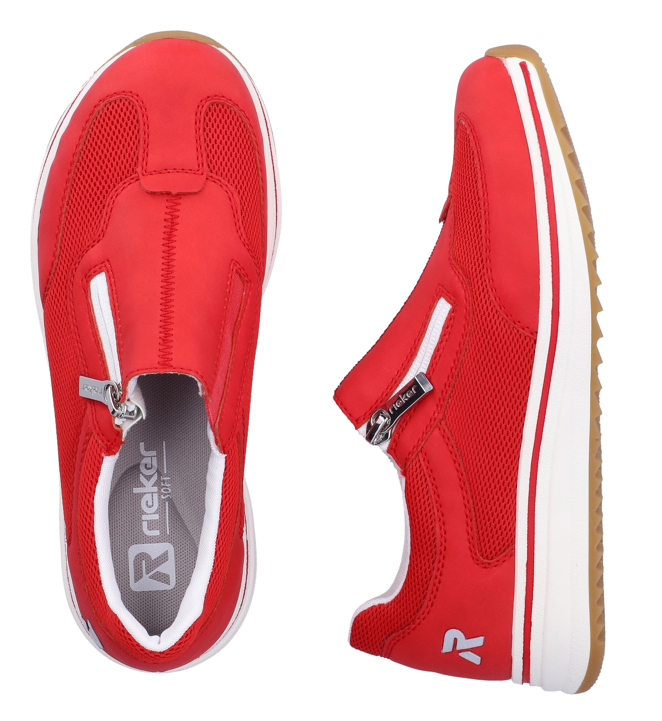 Rieker Slipper  Slip-on Sneaker, Halbschuh, Freizeitschuh mit Reißverschluss