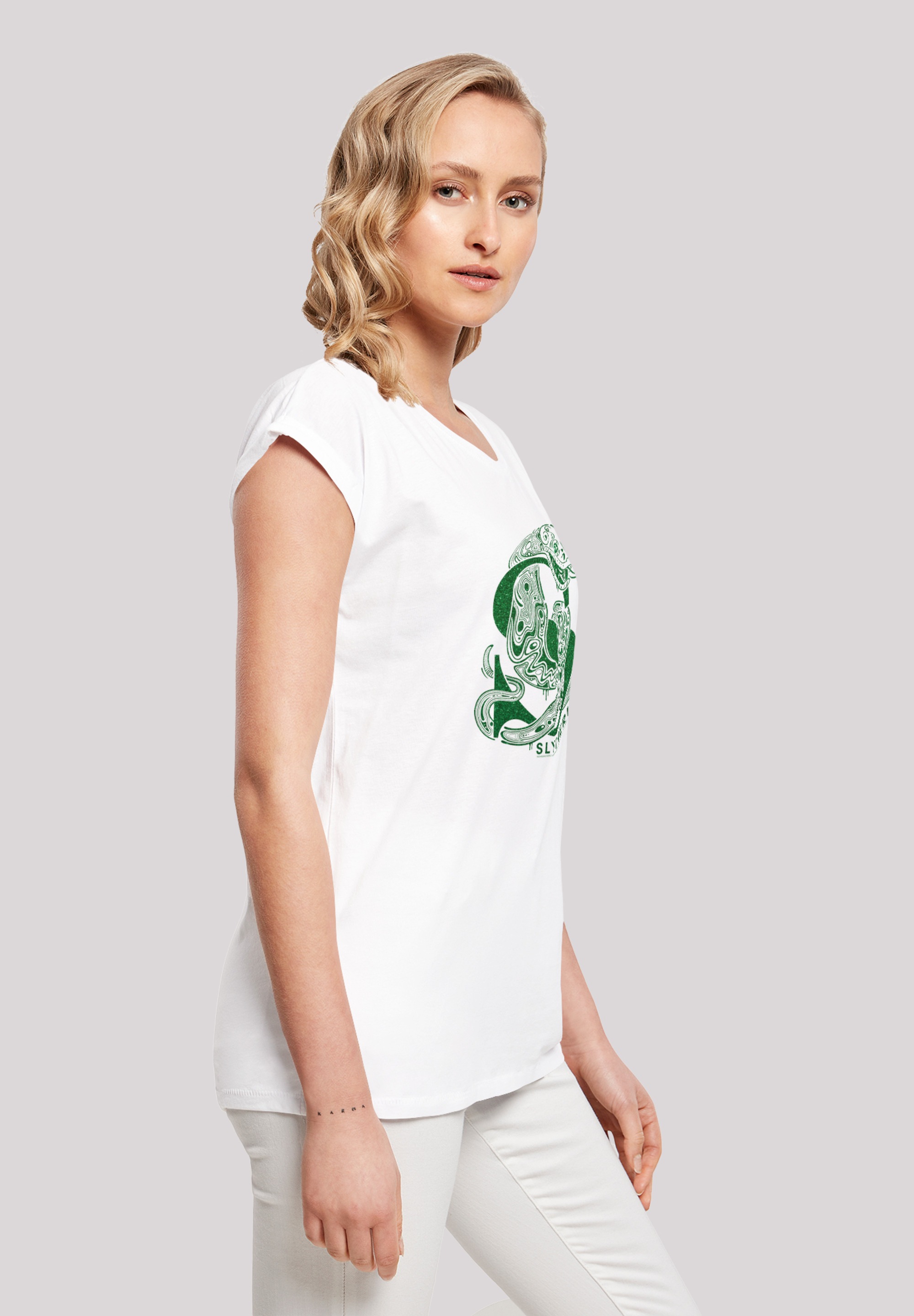 F4NT4STIC T-Shirt »Harry Potter Slytherin Glitter«, Damen,Premium Merch,Regular-Fit,Kurze Ärmel,Bedruckt