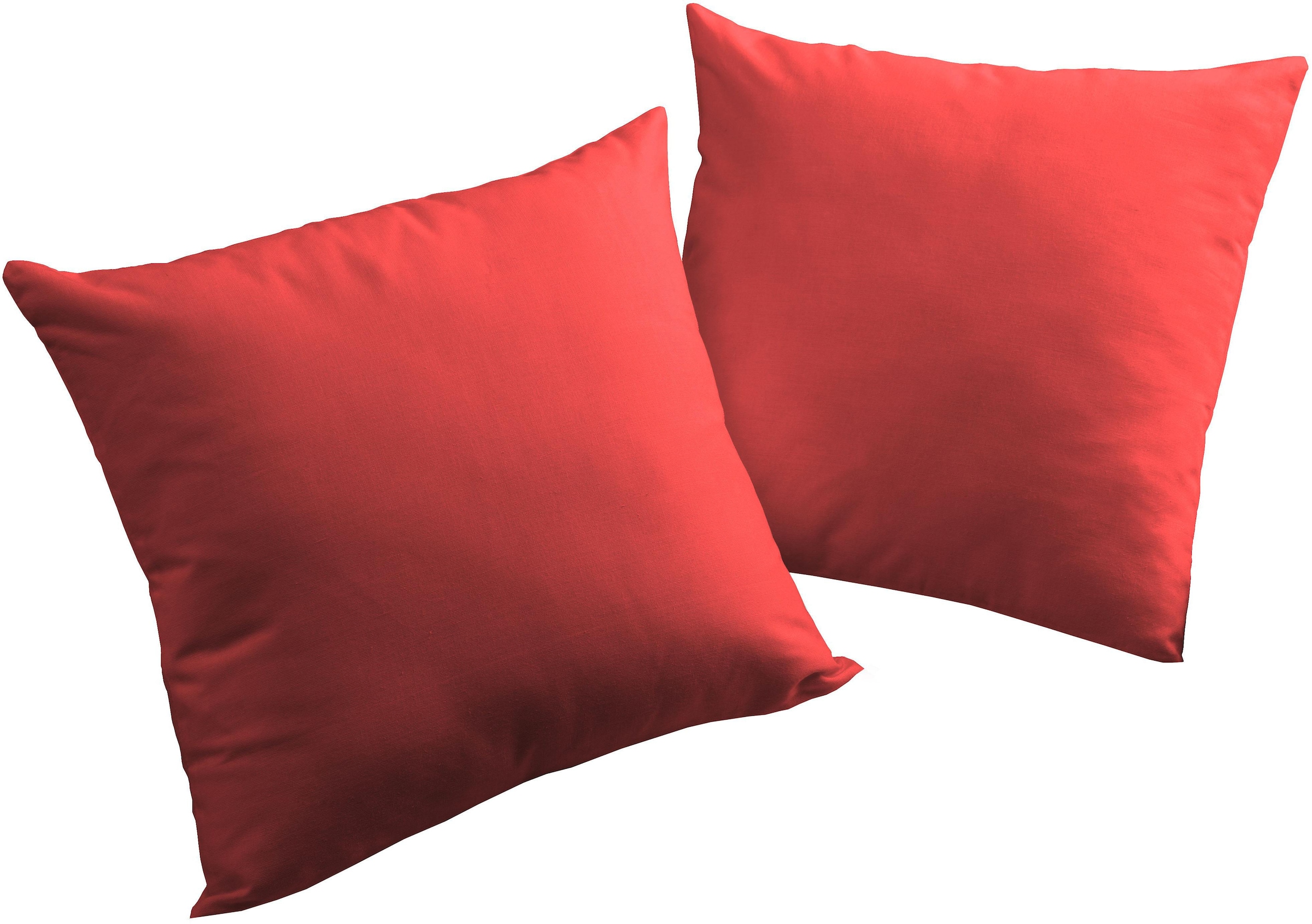 Dekokissen WIRTH "Newbury" Gr. 9, rot (rot, unifarben), B:40cm L:60cm, Baumwolle, Polyester, Dekokissen_Sitzkissen_Kissenhüllen, Kissenhülle ohne Füllung, 2 Stück