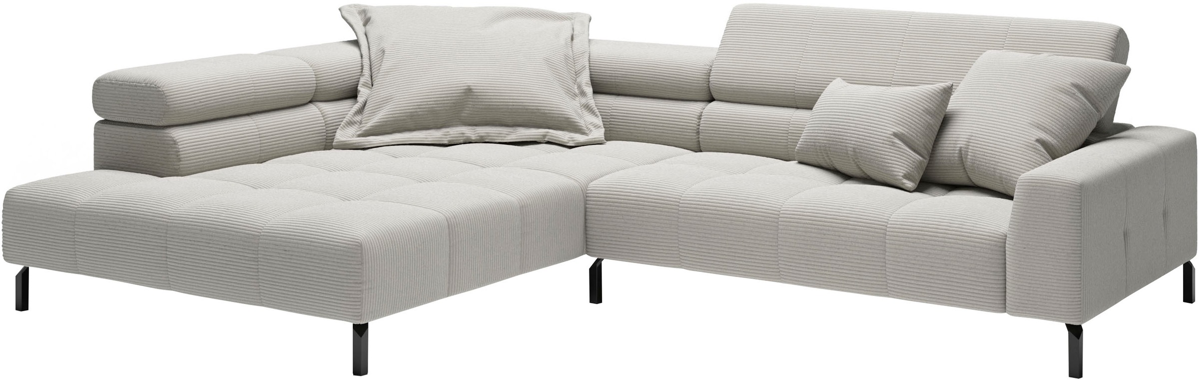 Places of Style Ecksofa »Cleveland, L-Form, incl. Kopfteilverstellung, Breite 311 cm«, wahlweise elektrischer Sitzvorzug