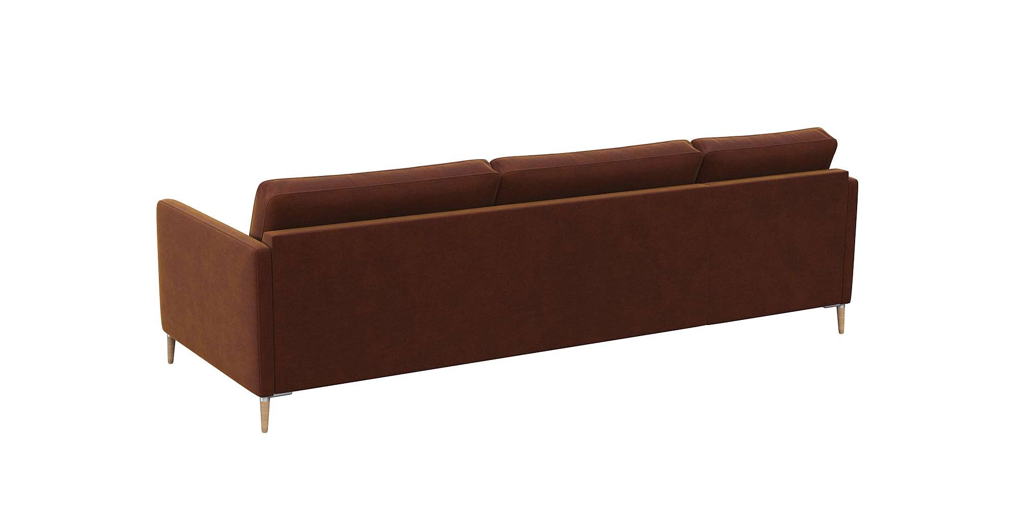 FLEXLUX Ecksofa »Fiore, super Sitzkomfort durch Kaltschaum im Sitz, L-Form«, schmale Armlehnen, Füße Alu+ Eiche