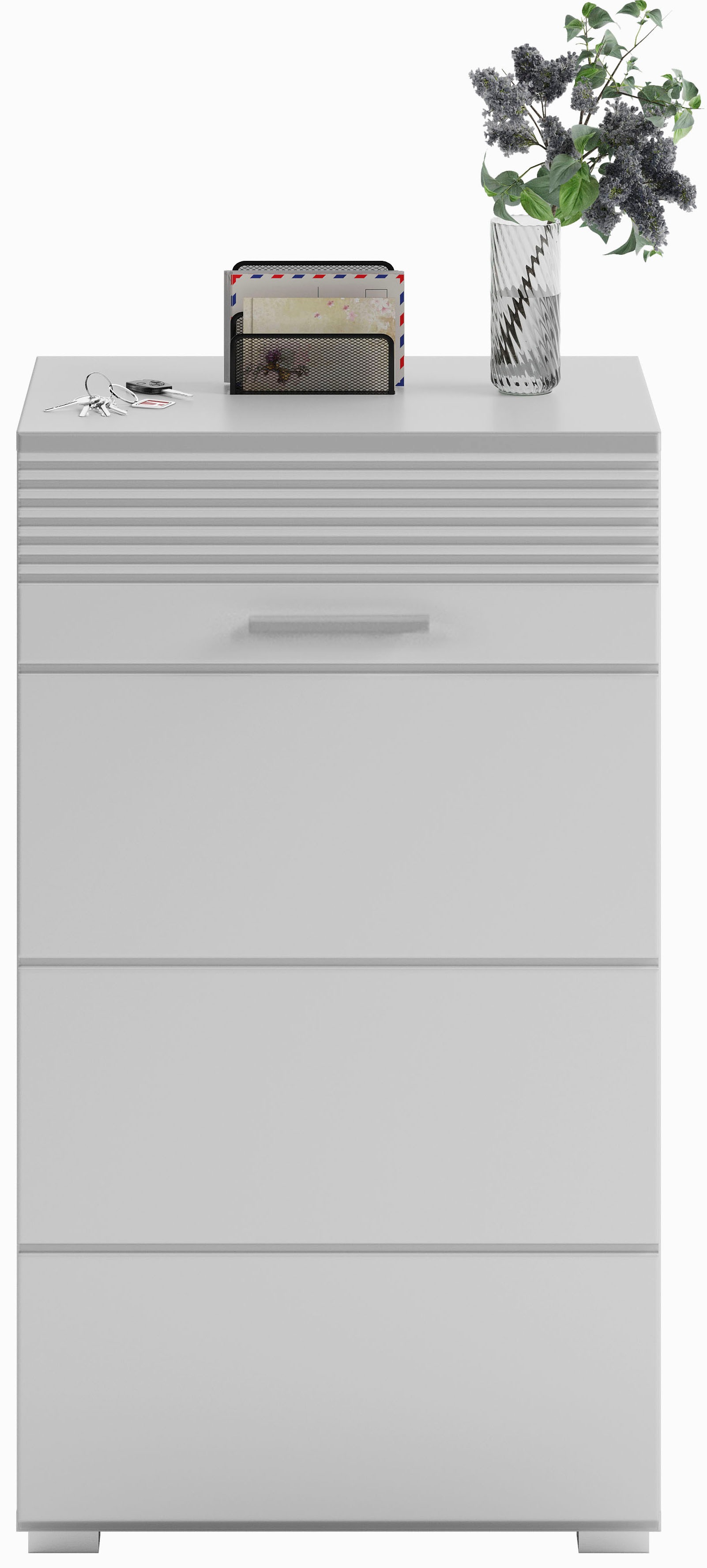 Thumbnail - Home affaire Schuhkommode "Malmö, Breite 60 cm, 1 Tür, 5 Fächer, hochwertige MDF Front" Rillenfräsung, Anrichte, Schrank...