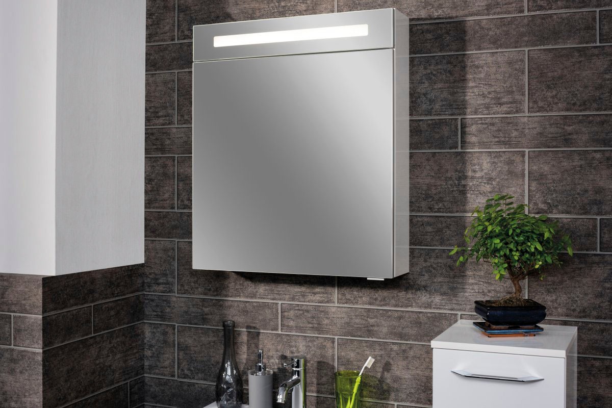 FACKELMANN Spiegelschrank »CL 60 - weiß«, Badmöbel LED-Spiegelschrank, Breite 60 cm, 1 Tür